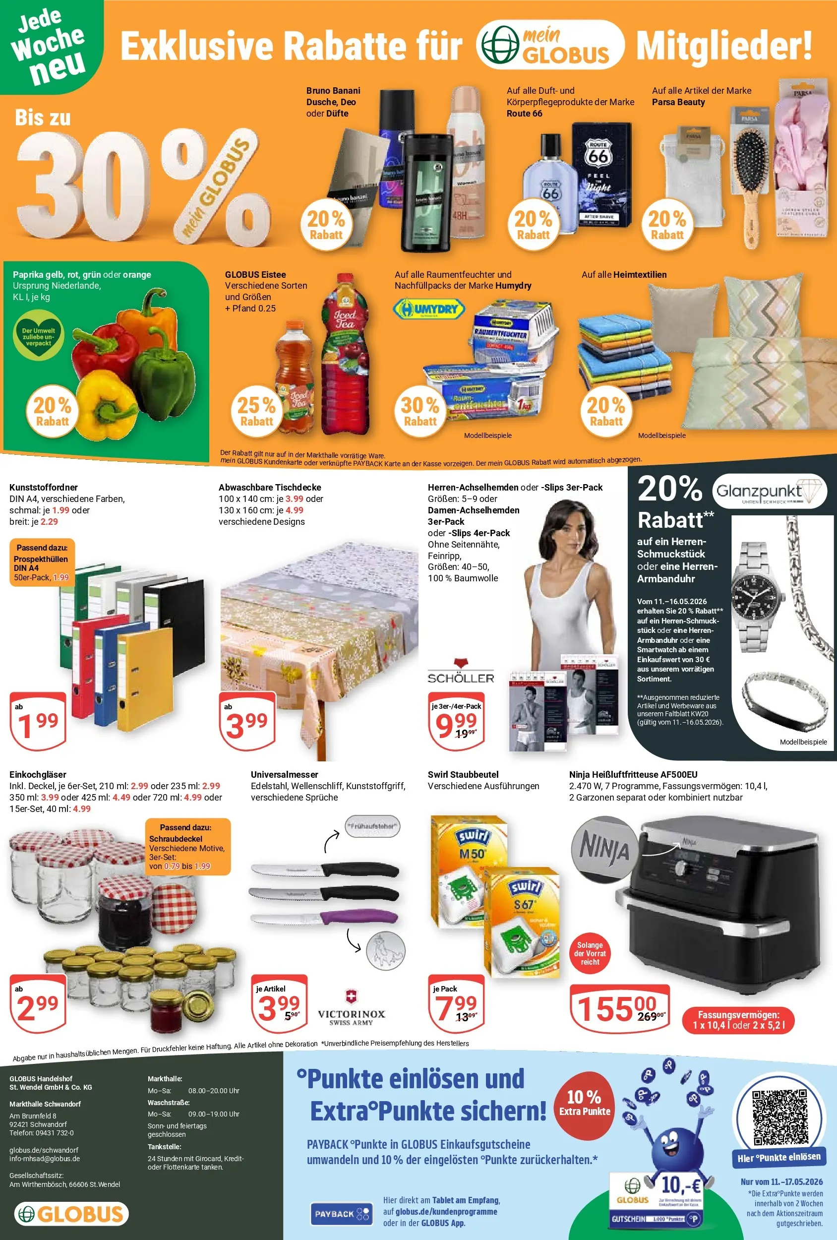 Globus Prospekt Schwandorf	 (ab 10.05.2026) » Angebote online | Seite: 26 | Produkte: Smartwatch, Duft, Heißluftfritteuse, Tablet