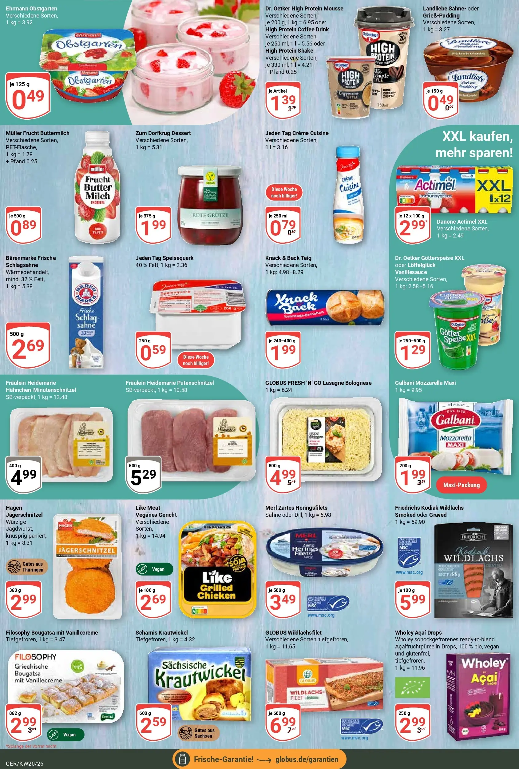 Globus Prospekt Gera	 (ab 10.05.2026) » Angebote online | Seite: 13 | Produkte: Actimel, Mozzarella, Putenschnitzel, Like meat
