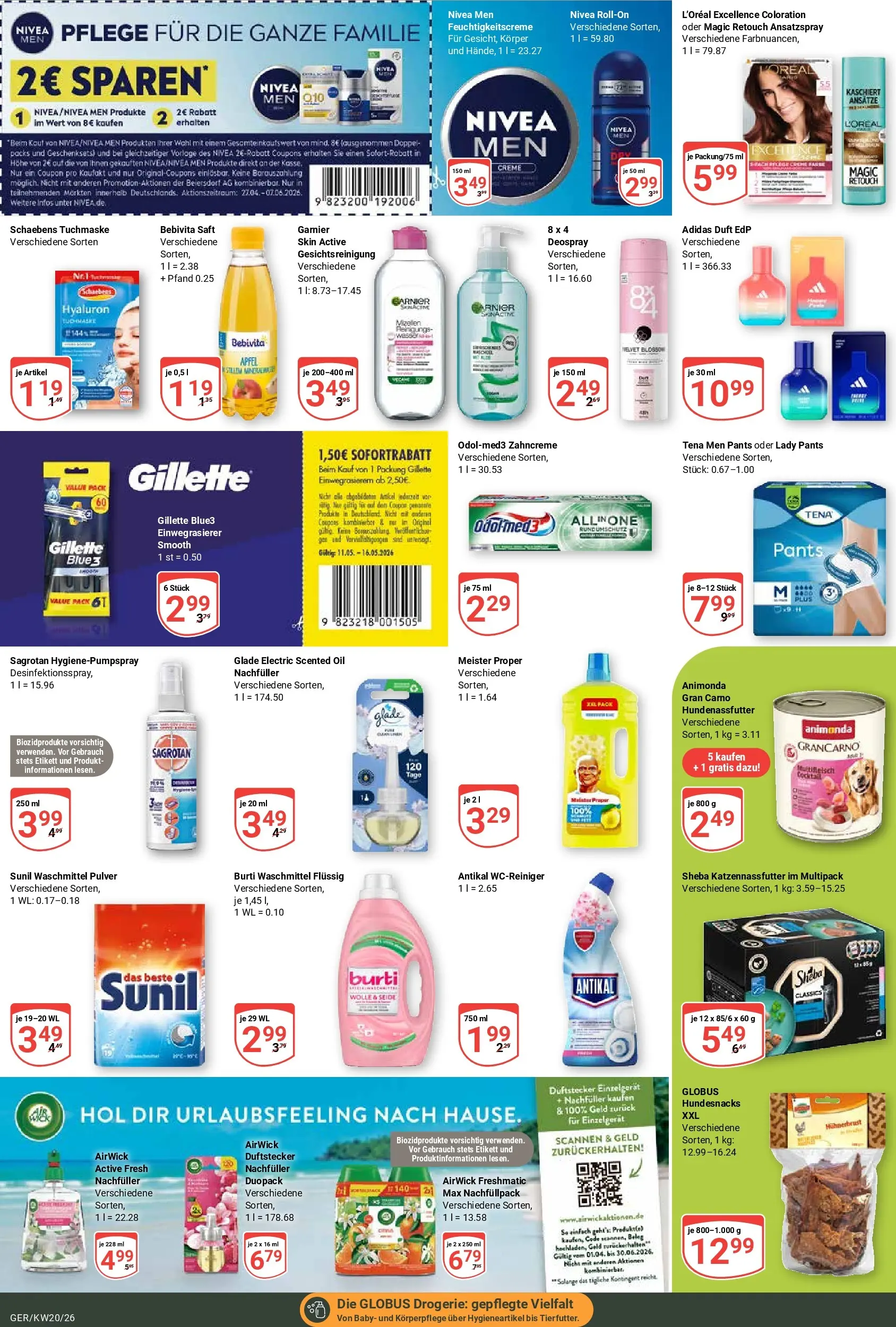 Globus Prospekt Gera	 (ab 10.05.2026) » Angebote online | Seite: 24 | Produkte: Sheba, Duft, Deospray, Tuchmaske