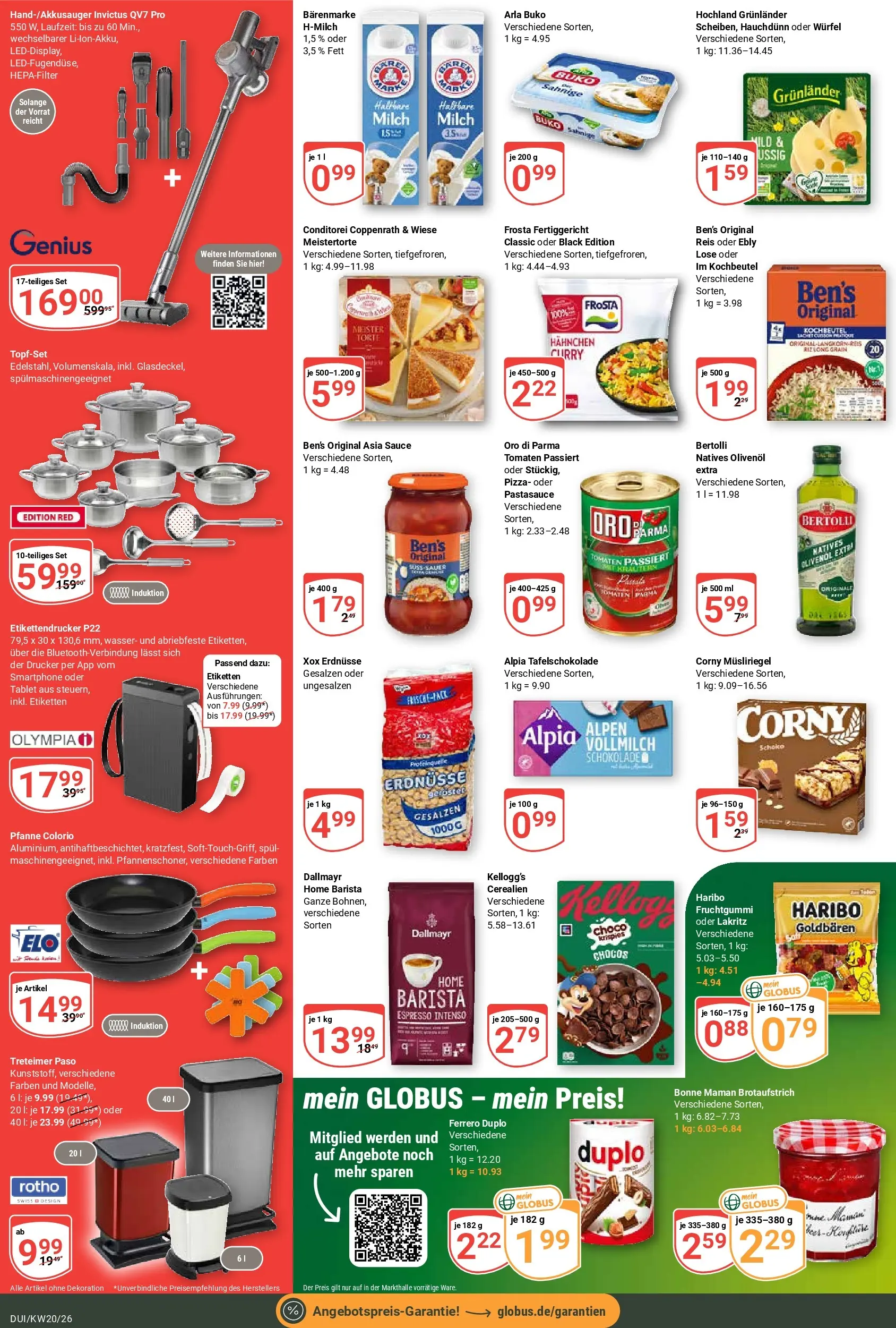 Globus Prospekt Duisburg	 (ab 10.05.2026) » Angebote online | Seite: 2 | Produkte: Hahnchen, Olivenol, Arla buko, Reis