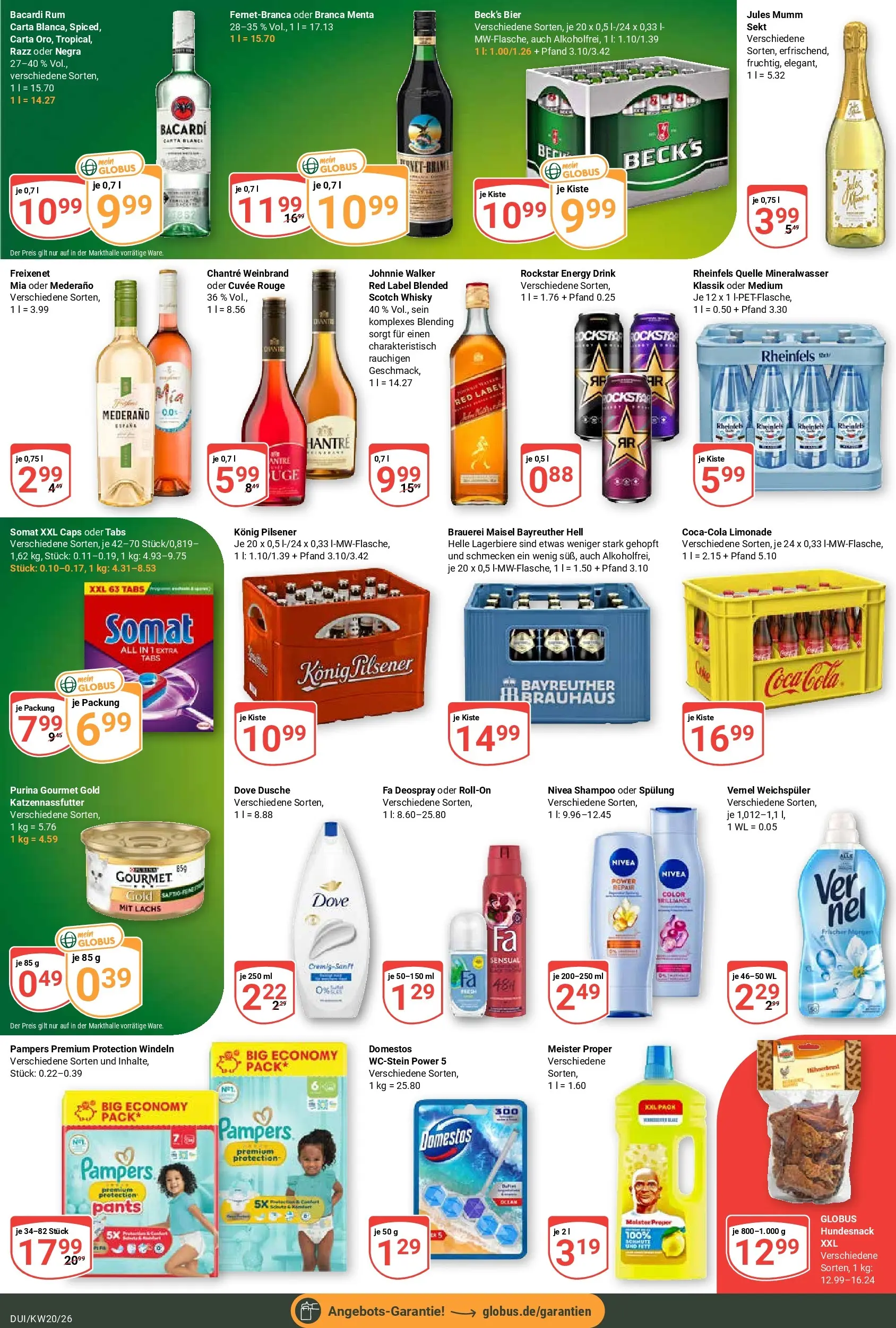 Globus Prospekt Duisburg	 (ab 10.05.2026) » Angebote online | Seite: 3 | Produkte: Bacardi, Sekt, Lachs, Vernel