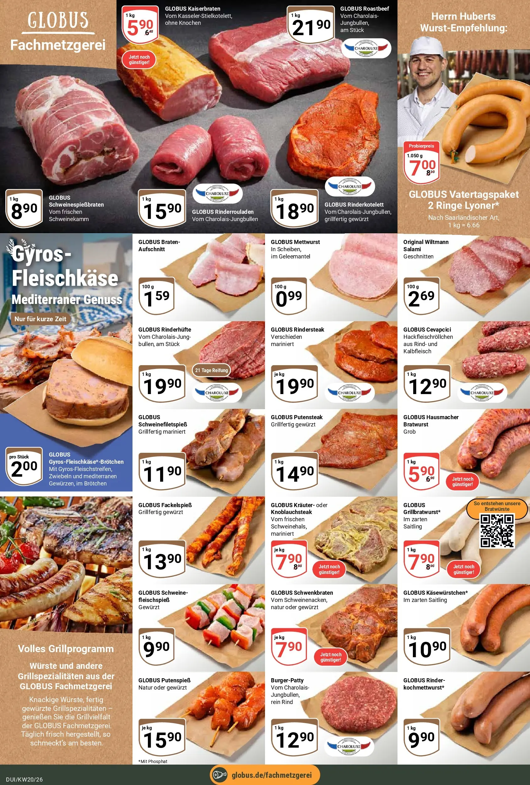 Globus Prospekt Duisburg	 (ab 10.05.2026) » Angebote online | Seite: 8 | Produkte: Cevapcici, Gyros, Zwiebeln, Salami