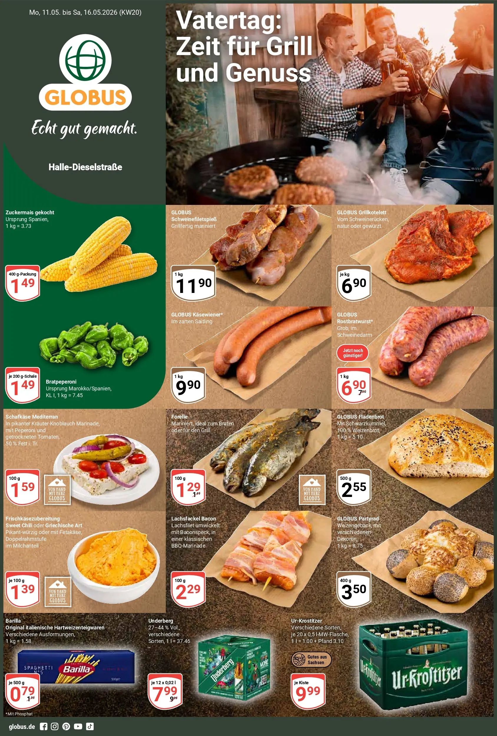 Globus Prospekt Halle (saale)	 (ab 10.05.2026) » Angebote online | Seite: 1 | Produkte: Grill, Barilla, Knoblauch, Chili