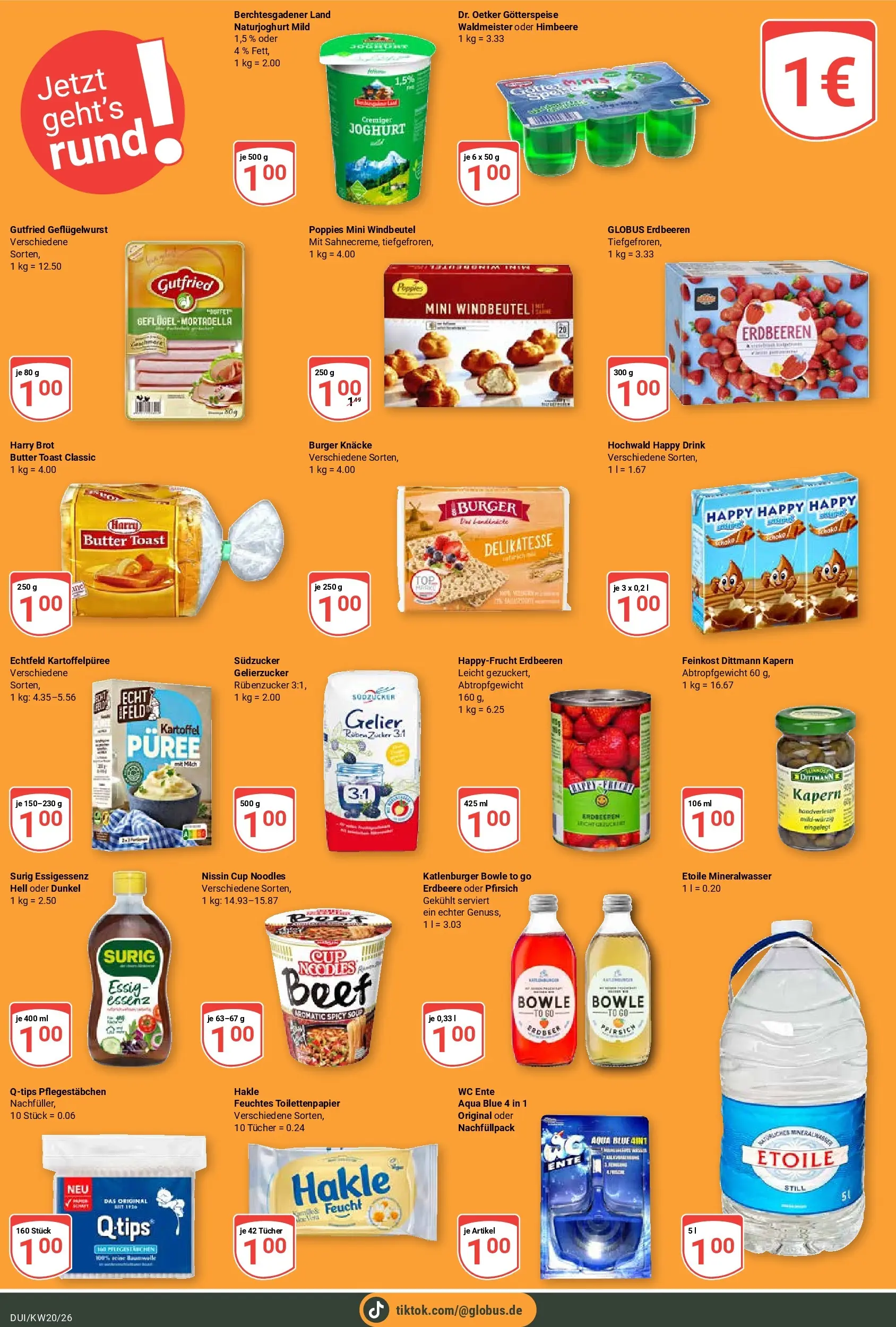 Globus Prospekt Duisburg	 (ab 10.05.2026) » Angebote online | Seite: 17 | Produkte: Burger, Mineralwasser, Erdbeeren, Feuchtes Toilettenpapier