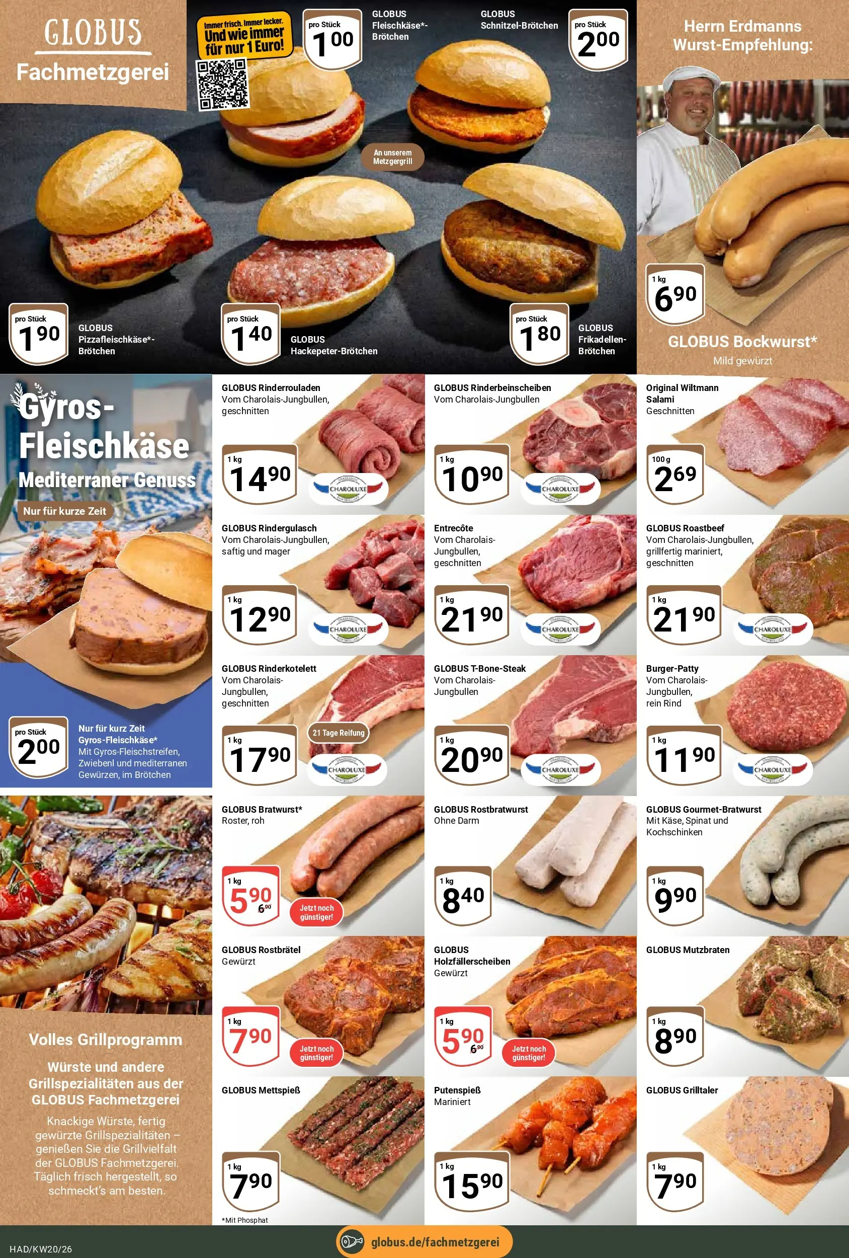 Globus Prospekt Halle (saale)	 (ab 10.05.2026) » Angebote online | Seite: 11 | Produkte: Rinderrouladen, Entrecote, Roastbeef, Salami