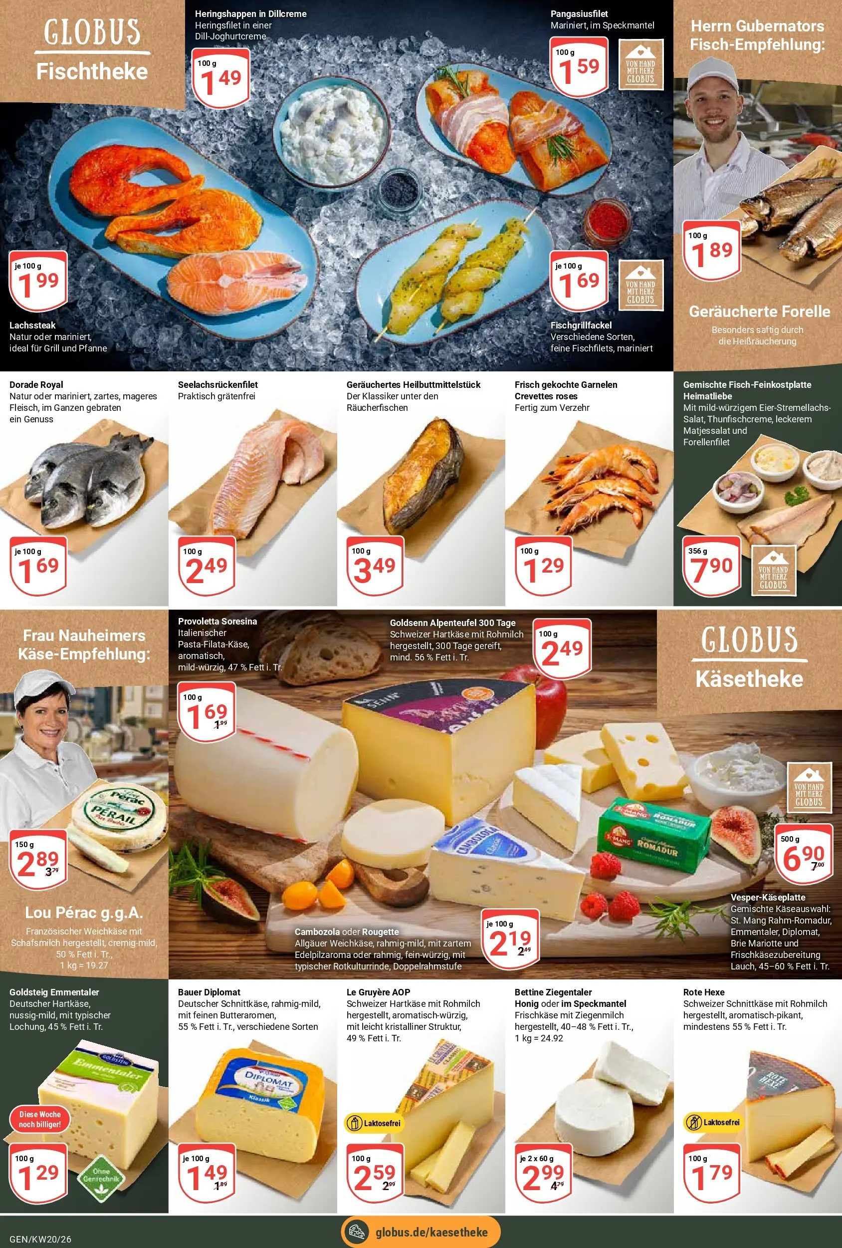 Globus Prospekt Gensingen	 (ab 10.05.2026) » Angebote online | Seite: 14 | Produkte: Dorade, Grill, Salat, Frischkase