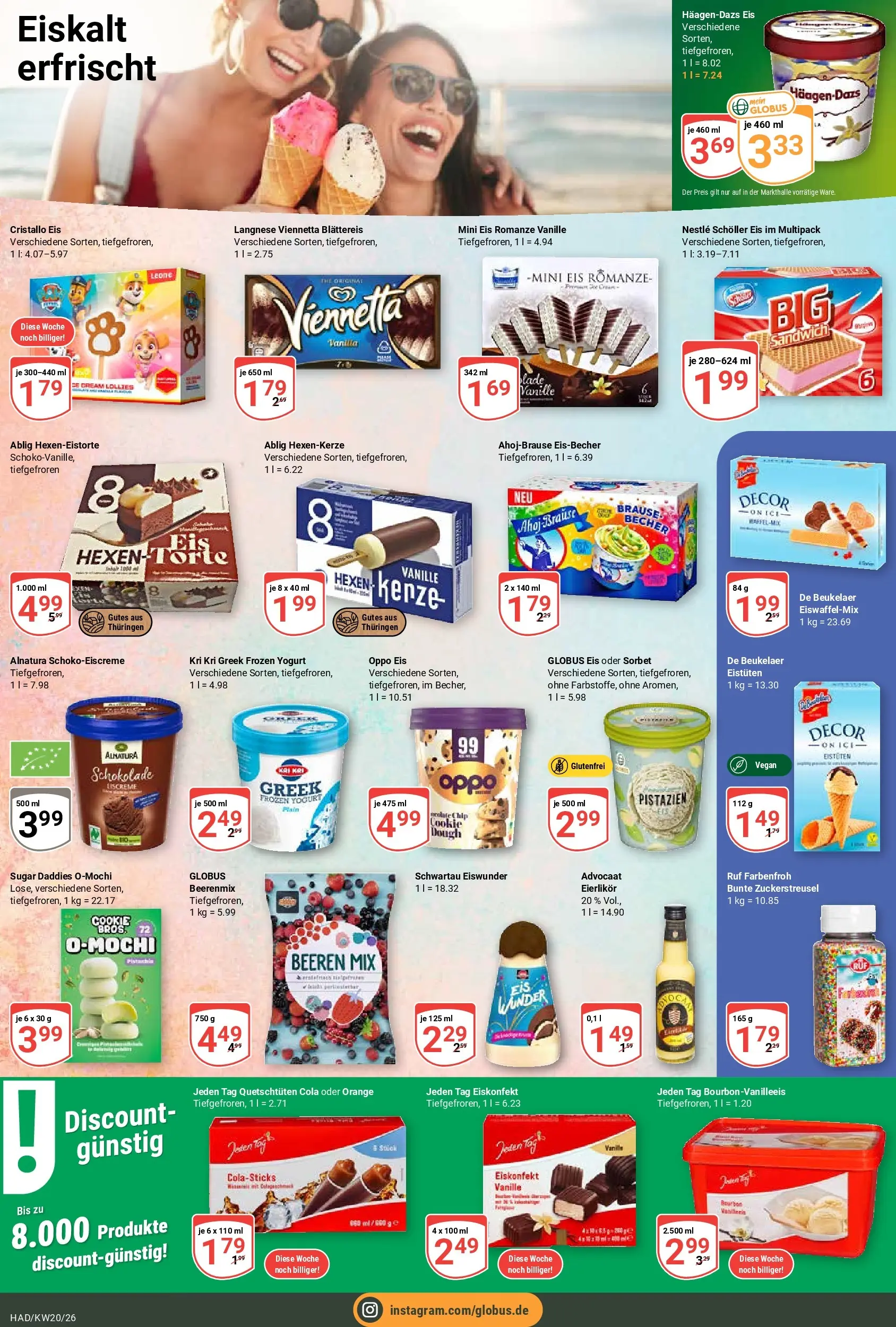 Globus Prospekt Halle (saale)	 (ab 10.05.2026) » Angebote online | Seite: 15 | Produkte: Langnese, Schokolade, Eiscreme, Eis