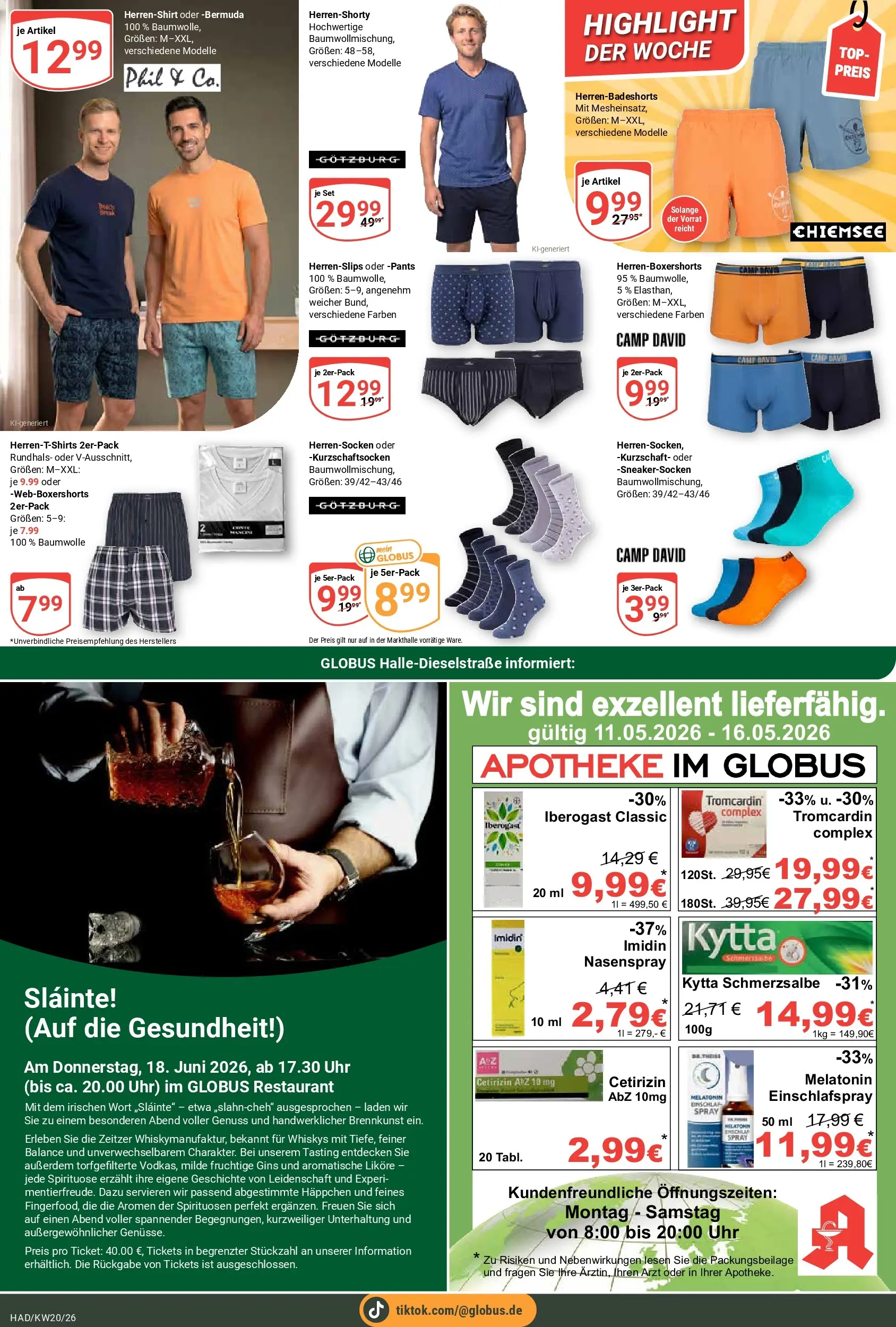 Globus Prospekt Halle (saale)	 (ab 10.05.2026) » Angebote online | Seite: 25 | Produkte: Bermuda, Uhr