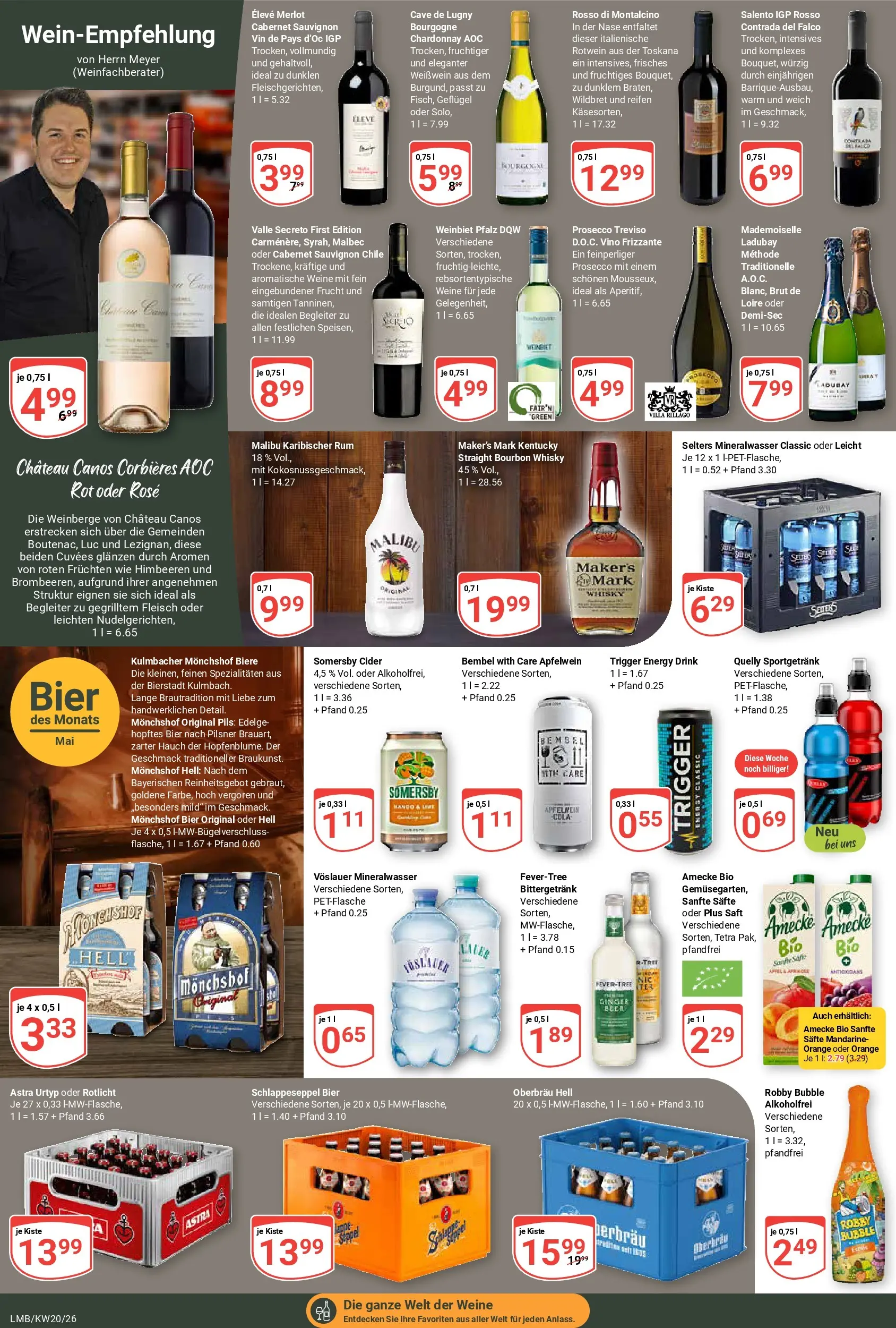 Globus Prospekt Limburg	 (ab 10.05.2026) » Angebote online | Seite: 20 | Produkte: Bier, Rum, Astra, Bourbon