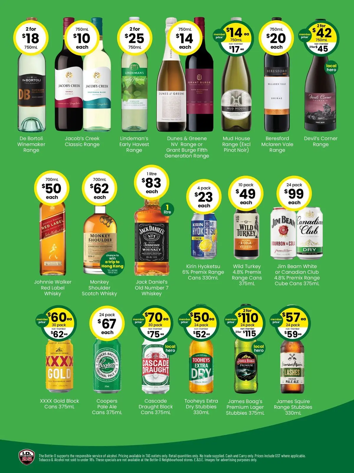 The Bottle-O - Good Value Booze, For Good Value People. 11/05 - 10/05/2026 > weekly / monthly specials | Page: 2 | Products: Whiskey, Lemon, Scotch, Turkey