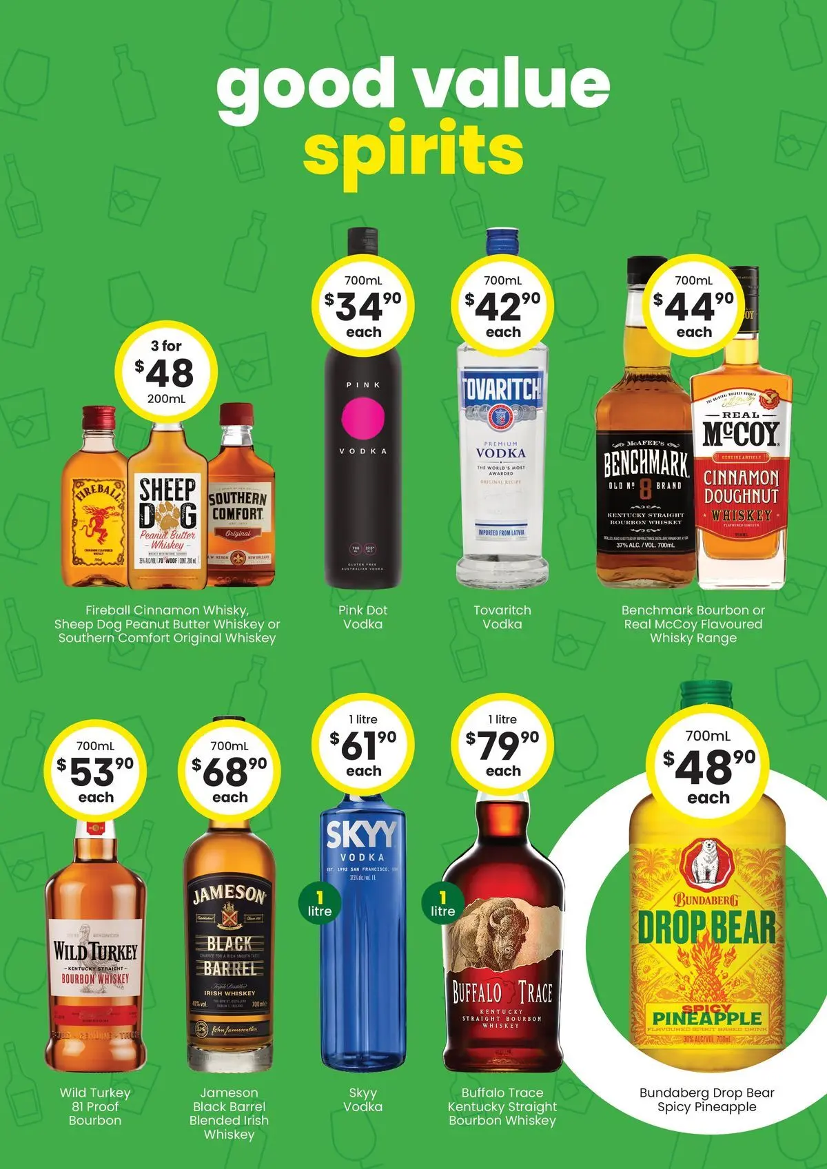 The Bottle-O - Good Value Booze, For Good Value People QLD 18/05 - 17/05/2026 > weekly / monthly specials | Page: 4 | Products: Butter, Bourbon, Vodka, Whiskey