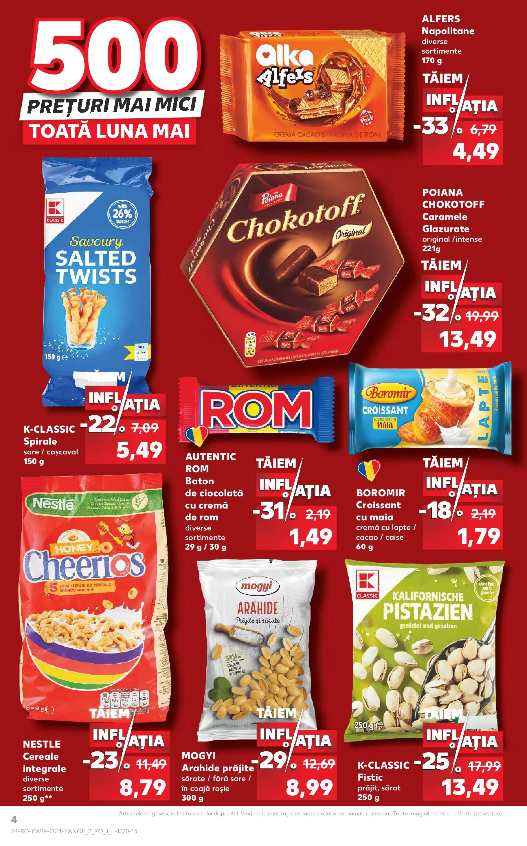 Kaufland Alexandria 06.05.2026 - Revista si Oferta | Pagină: 4 | Produse: Cașcaval, Napolitane, Rom, Ahtapot