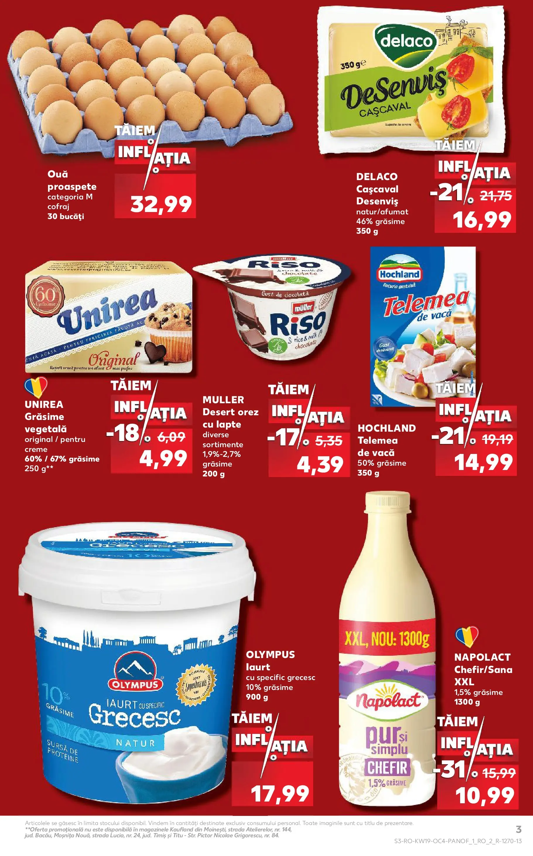 Kaufland Zalau 05.05.2026 - Revista si Oferta | Pagină: 3 | Produse: Light Kedi Konservesi, Iaurt, Ouă, Kefir