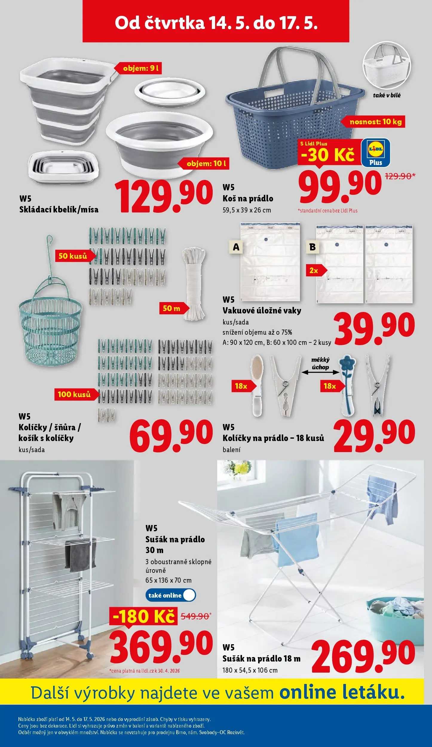 Lidl leták od 10.05.2026 - Nový akční leták | Strana: 19 | Produkty: Koš na prádlo, Kolíčky, Košík, W5
