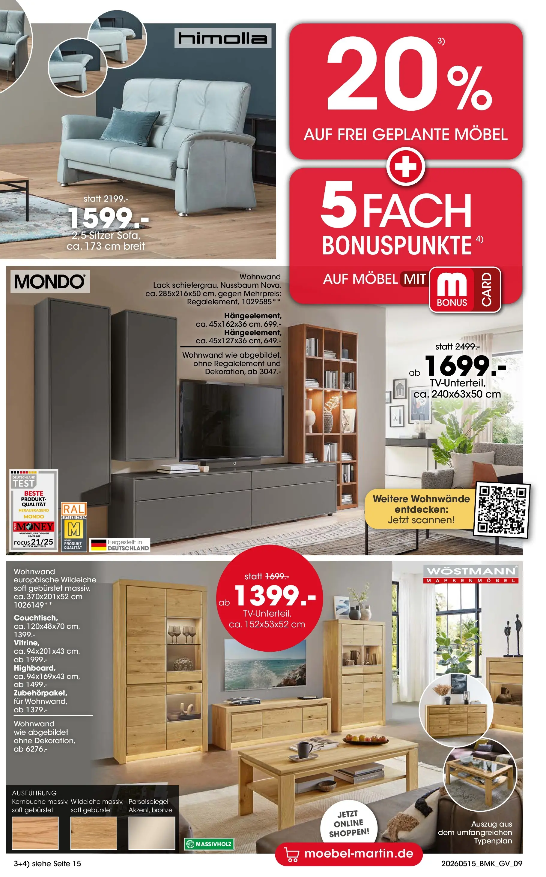 Möbel Martin Mai-Angebote (ab 15.05.2026) zum Blättern | Seite: 9 | Produkte: Wohnwand
