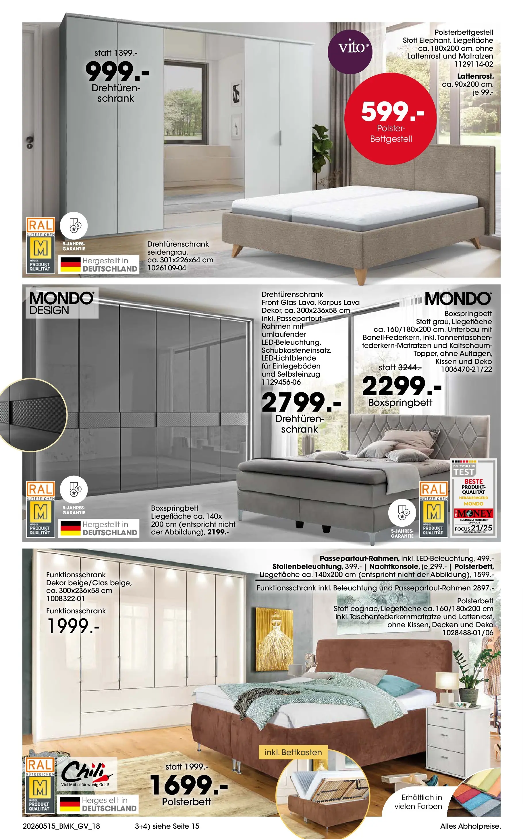 Möbel Martin Mai-Angebote (ab 15.05.2026) zum Blättern | Seite: 18 | Produkte: Kissen, Lattenrost, Boxspringbett, Chili