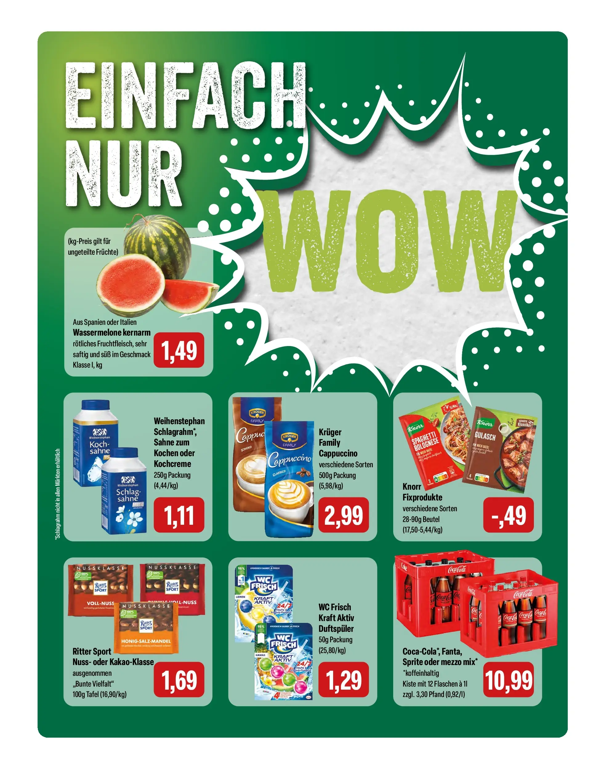 Feneberg Aktuelle Angebote (ab 15.05.2026) zum Blättern | Seite: 8 | Produkte: Sprite, Ritter sport, Knorr, Wassermelone