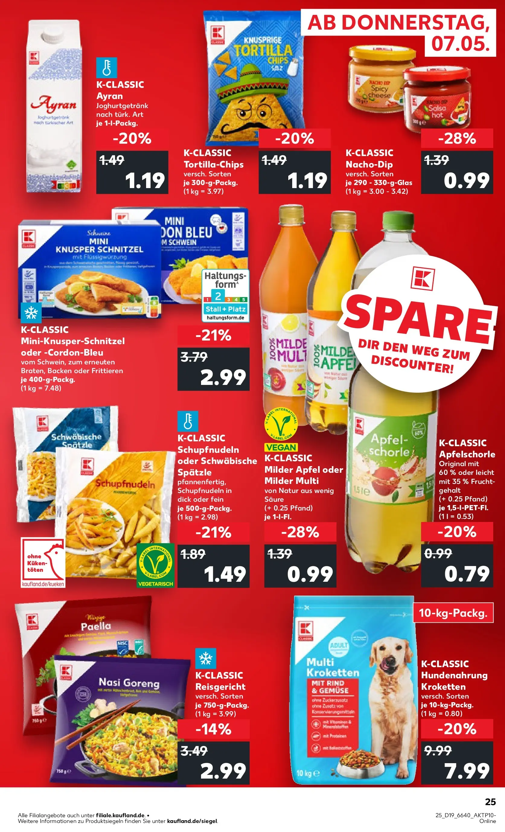 Prospekt Kaufland ab 07.05.2026 » Angebote Online zum Blättern | Seite: 25 | Produkte: Äpfel, Schnitzel, Gemüse, Chips