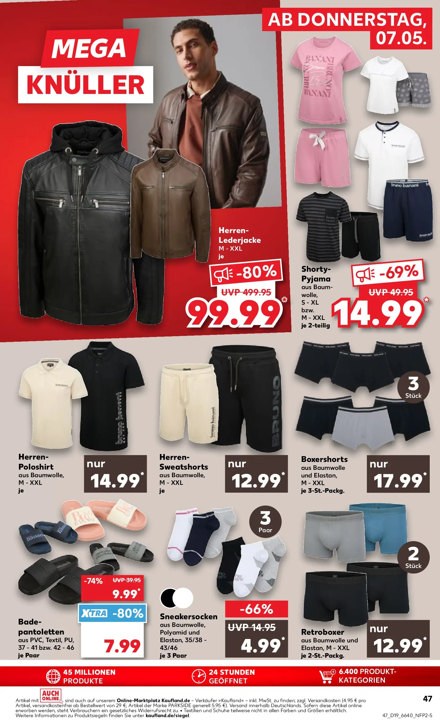 Prospekt Kaufland ab 07.05.2026 » Angebote Online zum Blättern | Seite: 47 | Produkte: Shirt, Sweatshorts, Poloshirt, Boxer