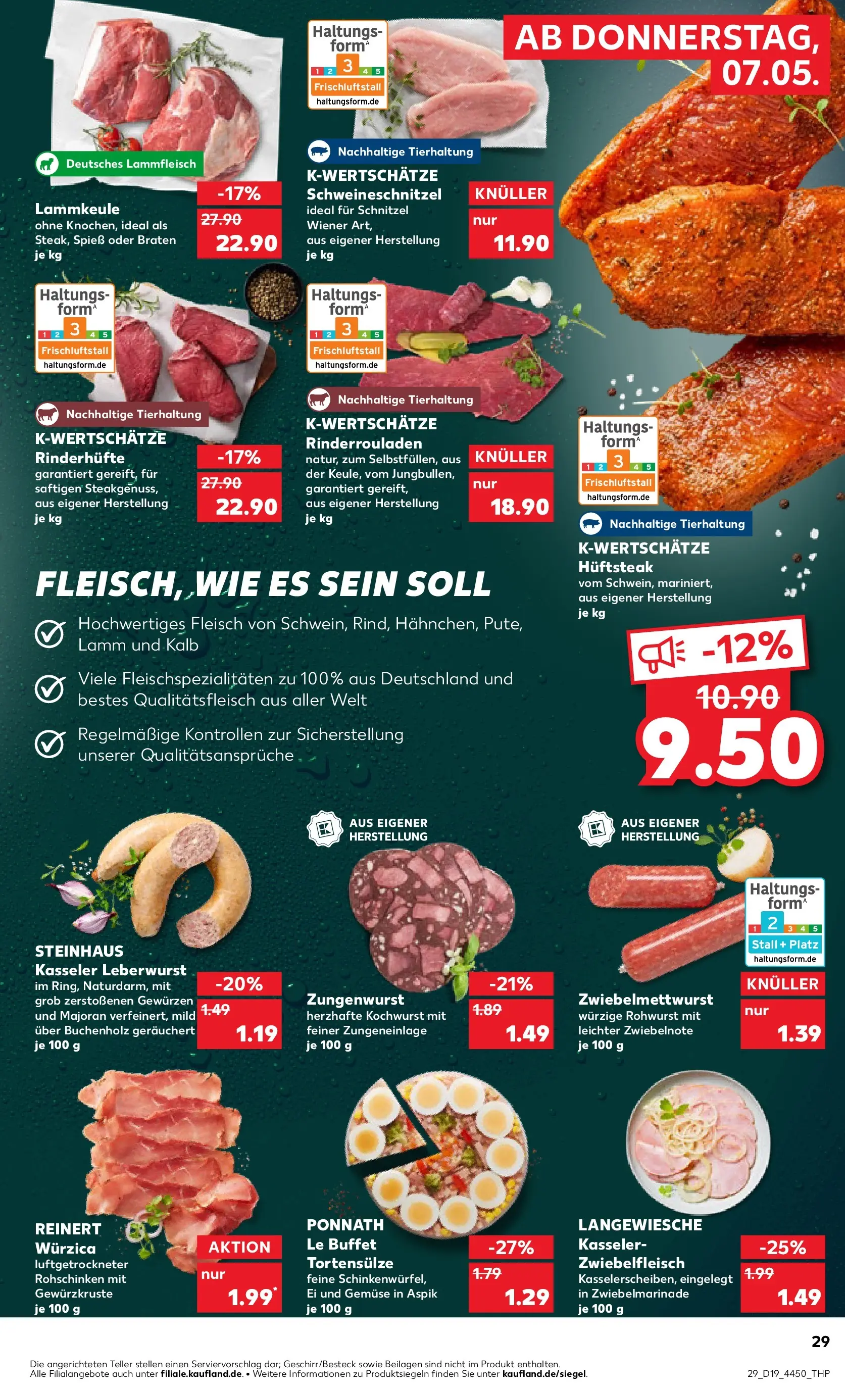 Prospekt Kaufland ab 07.05.2026 » Angebote Online zum Blättern | Seite: 29 | Produkte: Lammkeule, Schnitzel, Gemüse, Fleisch