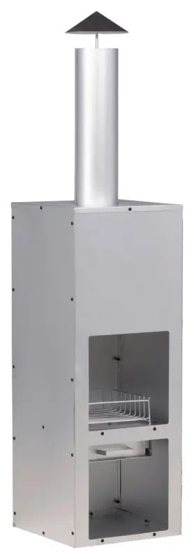 Feuerstelle Makarima ca. 45x199x45 cm Silber