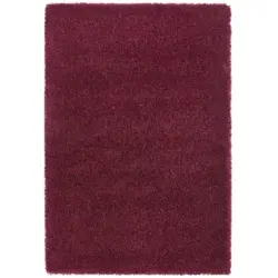 Hochflorteppich 65/130 cm Bordeaux