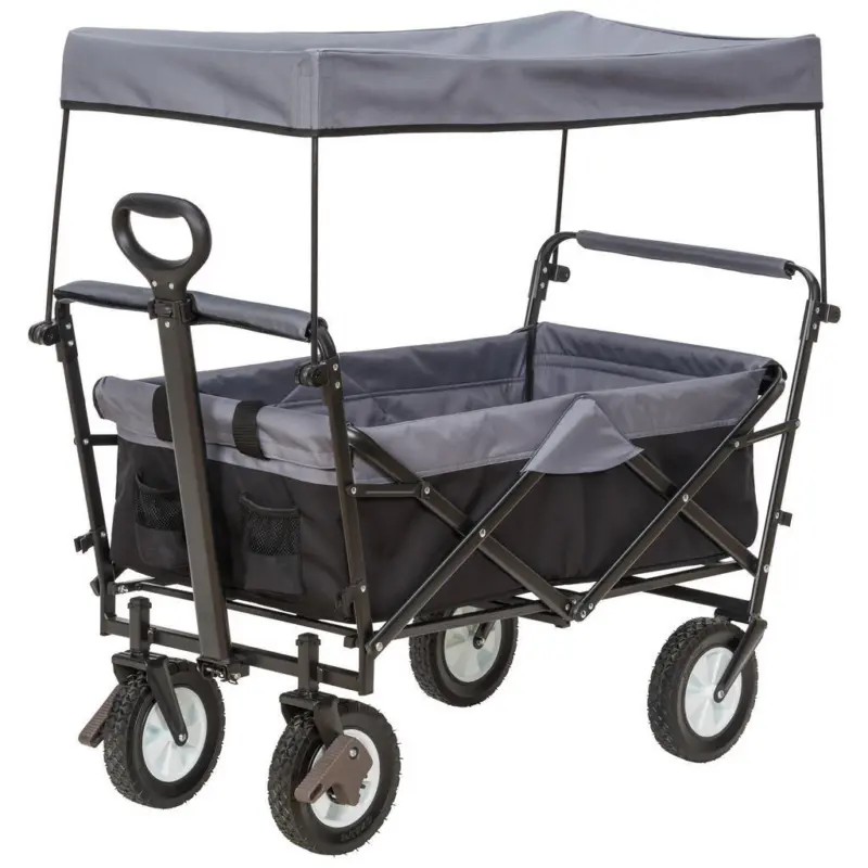 Bollerwagen Grau, Schwarz 100/50/102 cm