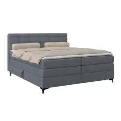 Boxspringbett MITTO Blaugrau 180x200 cm