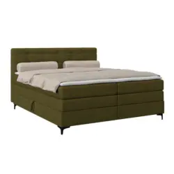 Boxspringbett MITTO Moosgr&uuml;n 180x200 cm