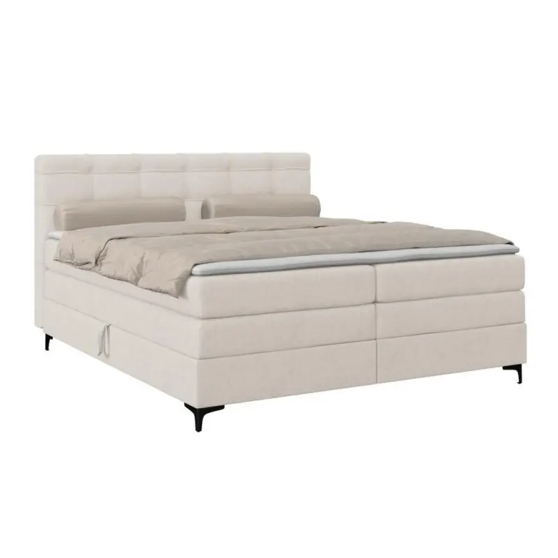 Boxspringbett MITTO Creme 180x200 cm