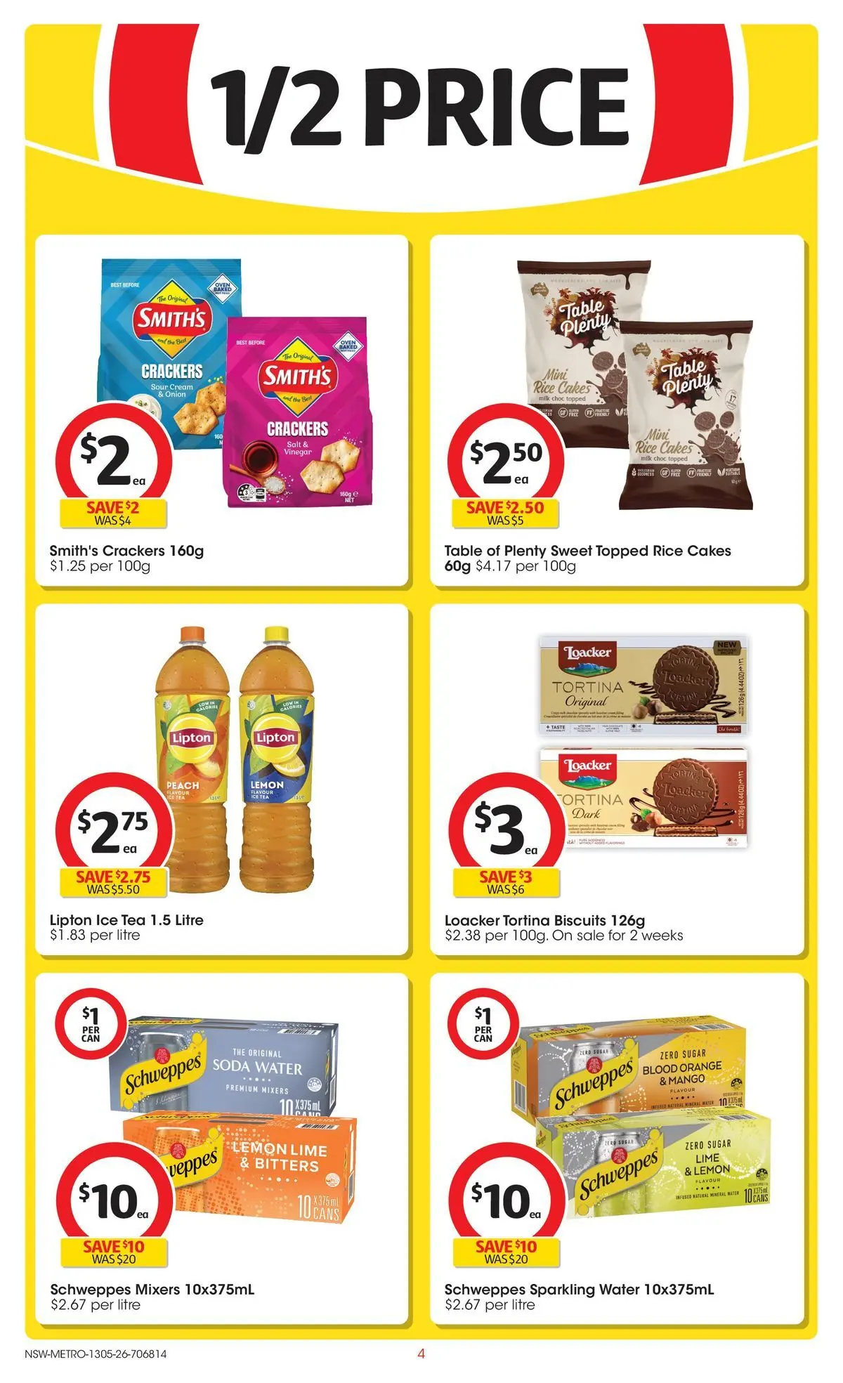 ﻿Coles catalogue valid from 13/05/2026 > Online Australia | Page: 4 | Products: Rice, Tea, Sugar, Lime