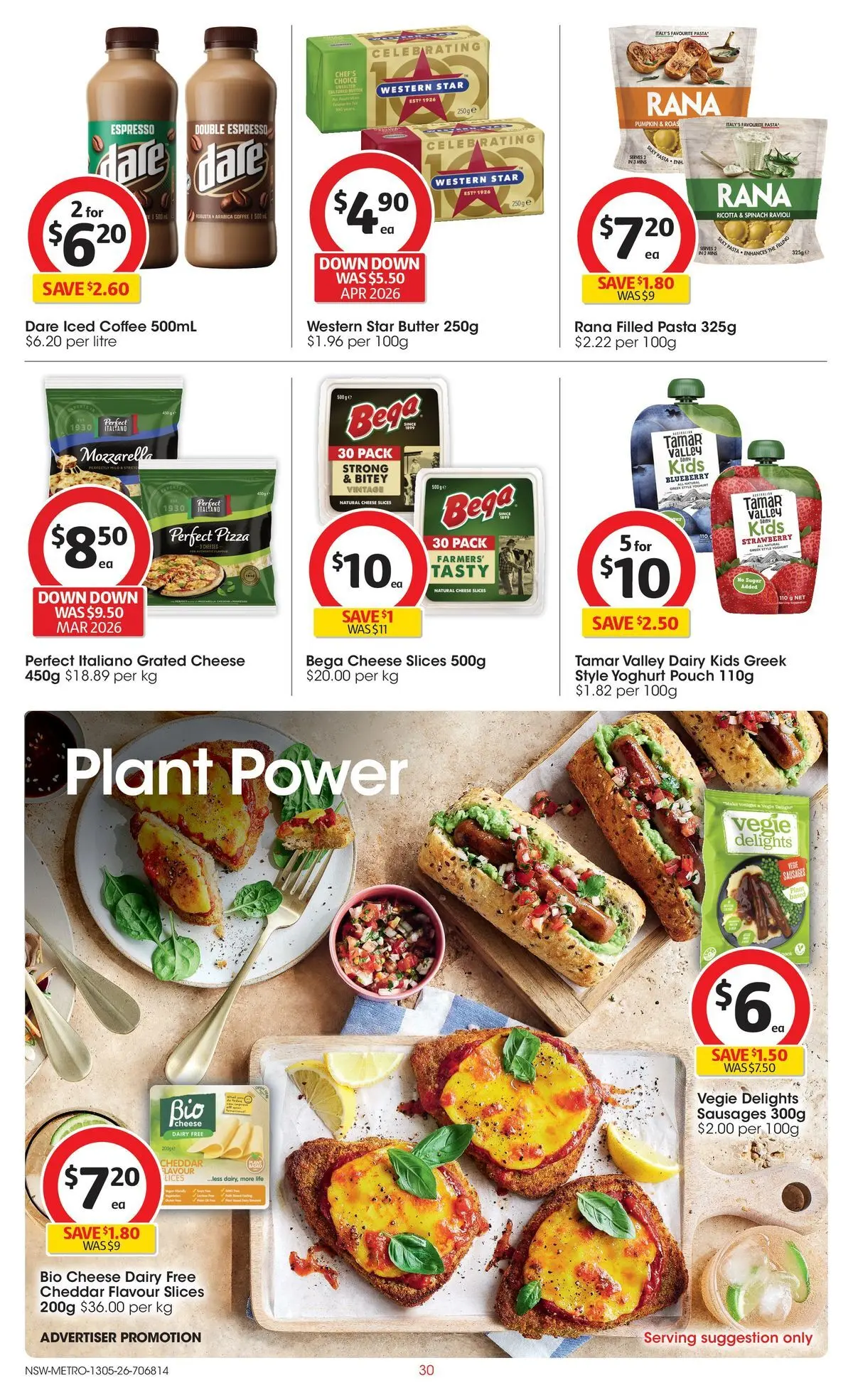 ﻿Coles catalogue valid from 13/05/2026 > Online Australia | Page: 30 | Products: Plant, Cheese, Yoghurt, Sausage