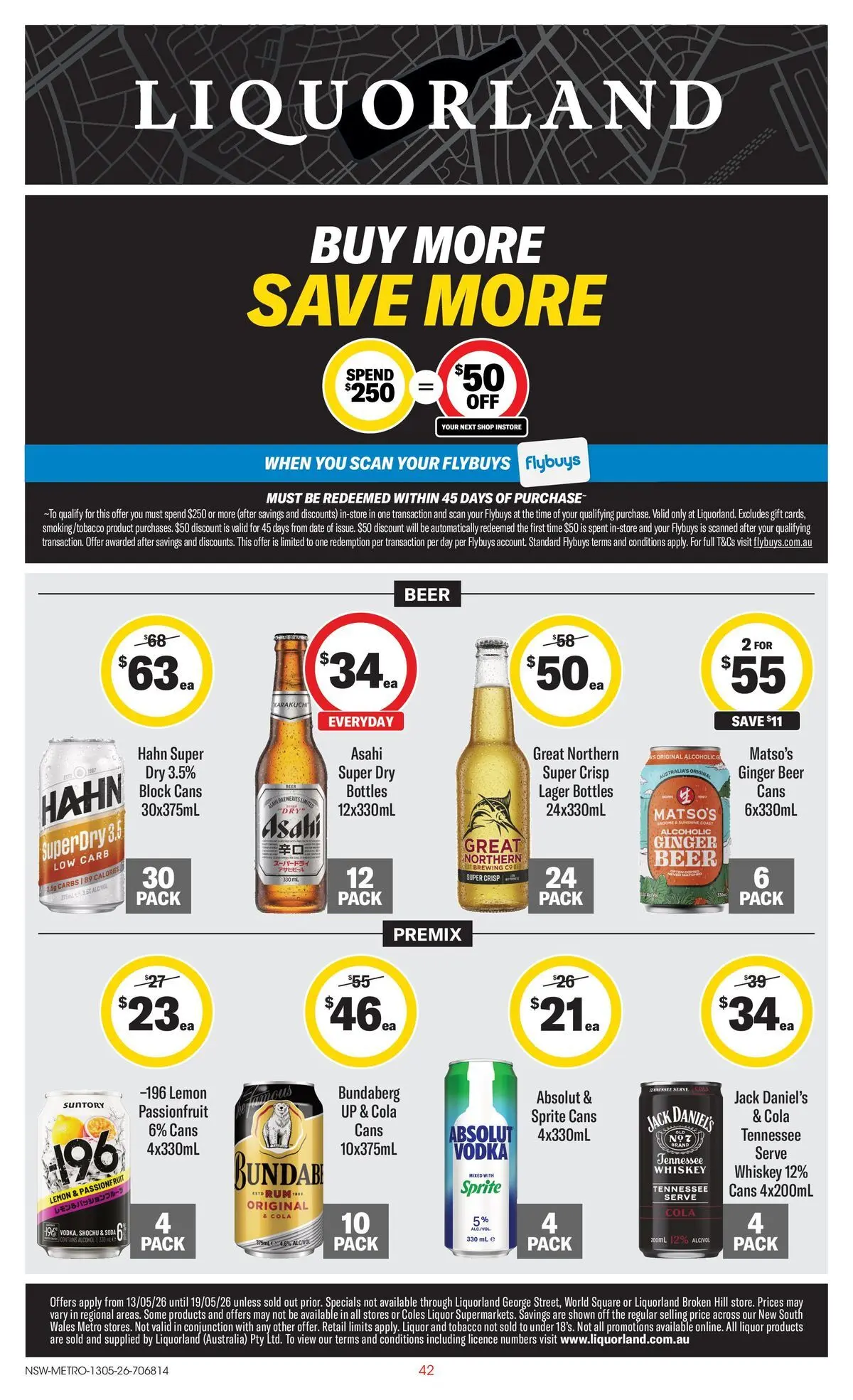 ﻿Coles catalogue valid from 13/05/2026 > Online Australia | Page: 42 | Products: Ginger, Passionfruit, Vodka, Date