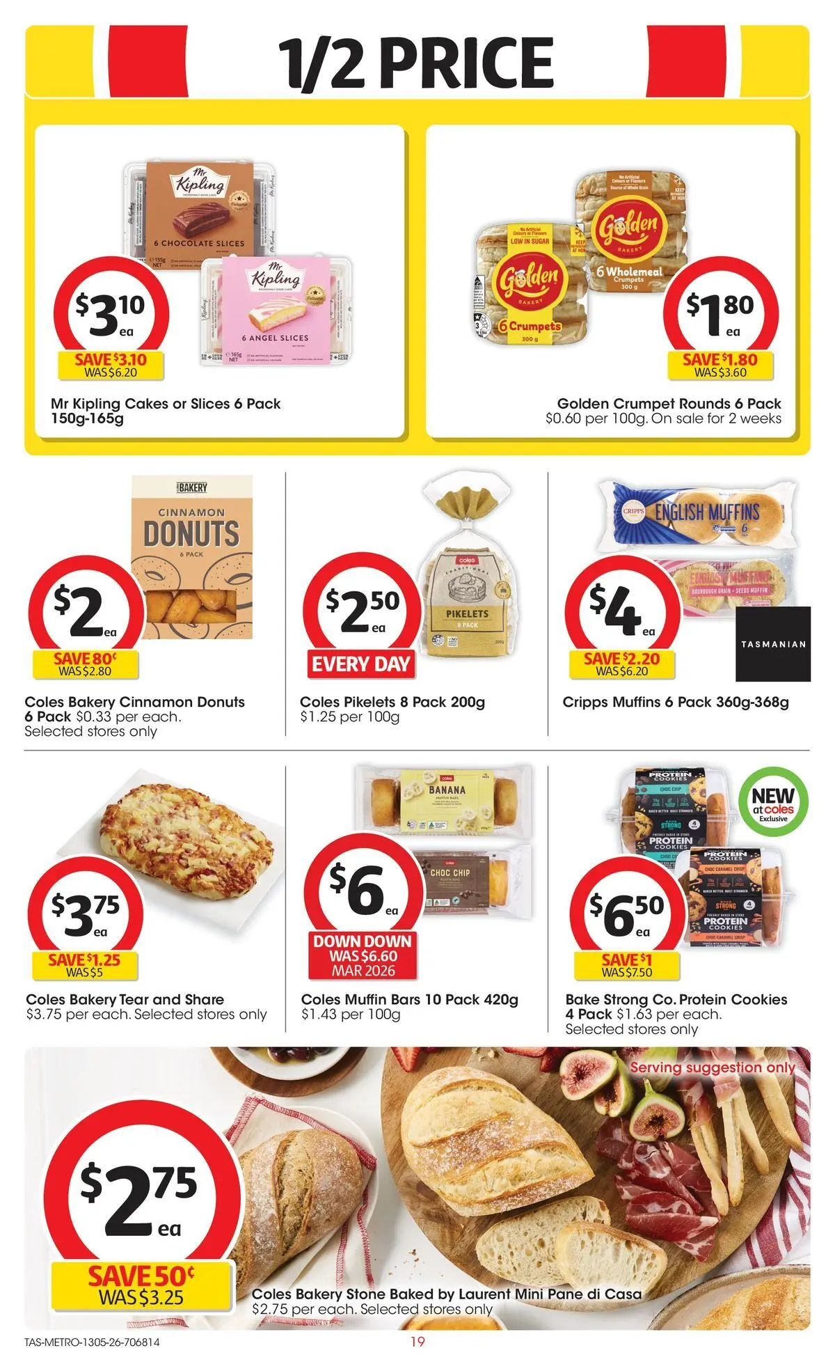 ﻿Coles catalogue valid from 13/05/2026 > Online Australia | Page: 19 | Products: Chocolate, Muffins, Sugar, Bakery