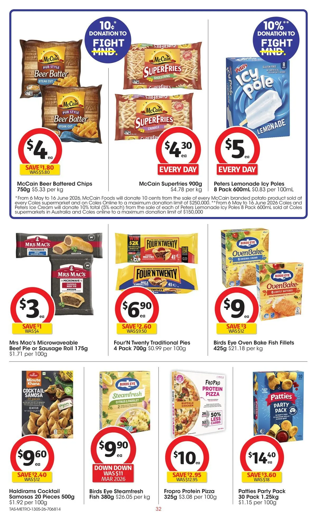 ﻿Coles catalogue valid from 13/05/2026 > Online Australia | Page: 32 | Products: Chicken, Beef, Sausage, Oven