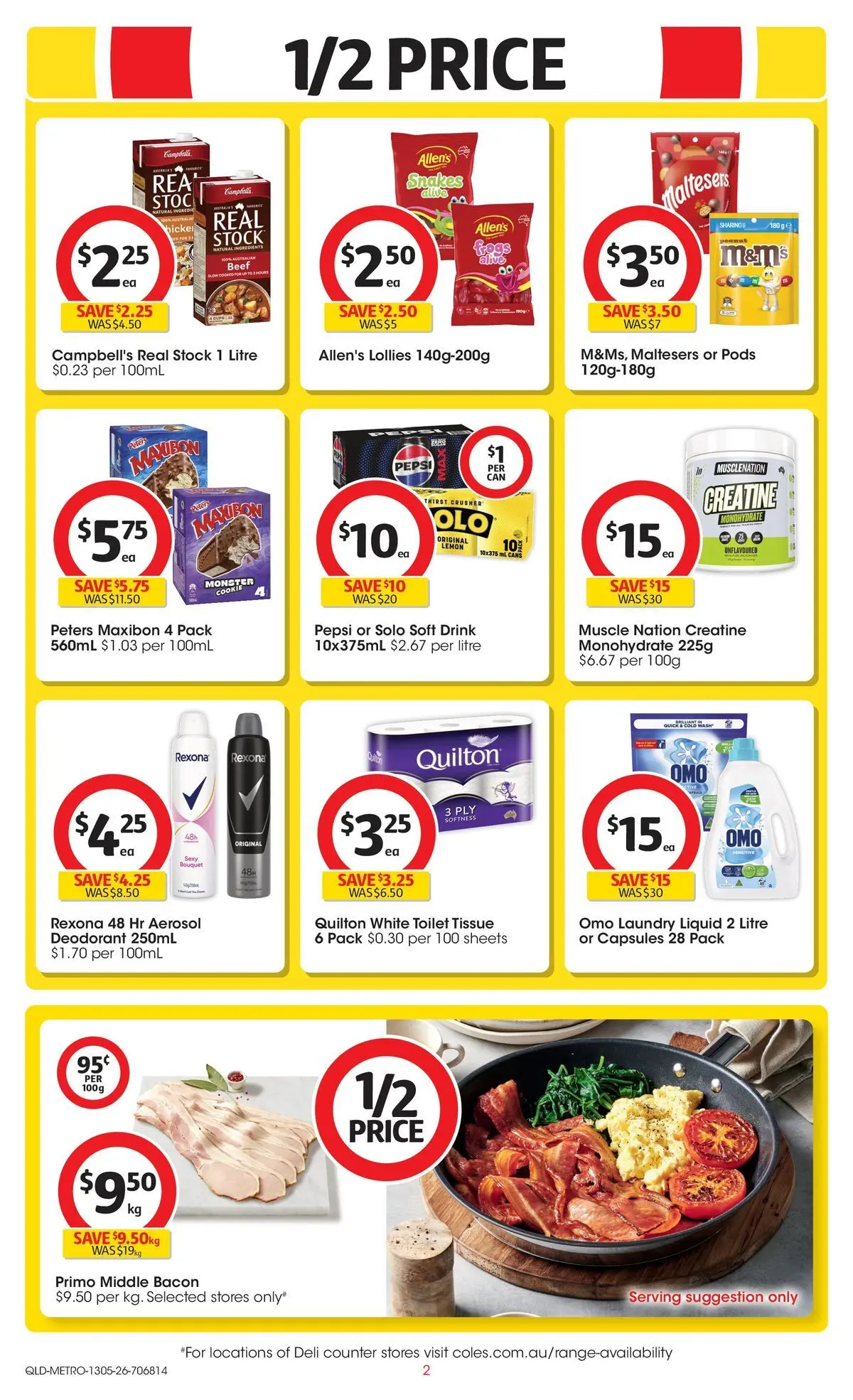 ﻿Coles catalogue valid from 13/05/2026 > Online Australia | Page: 2 | Products: Toilet, Beef, Deodorant, Laundry