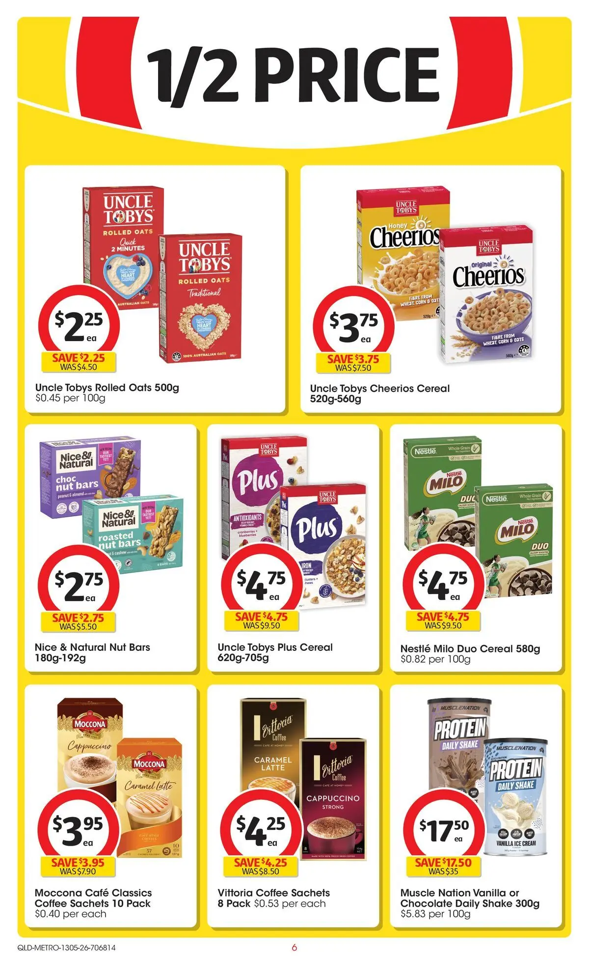 ﻿Coles catalogue valid from 13/05/2026 > Online Australia | Page: 6 | Products: Coffee, Oats, Cream, Moccona