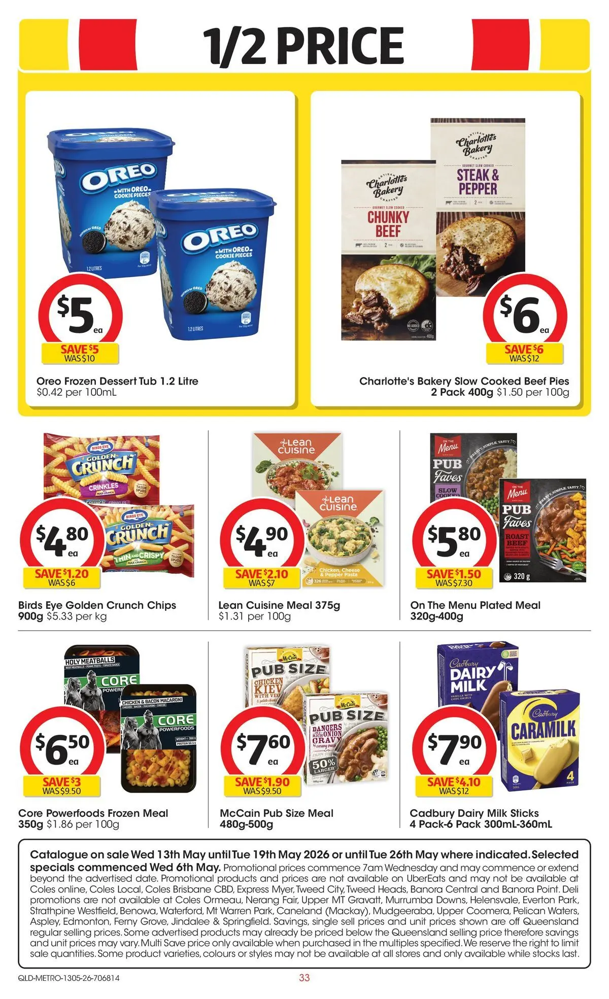﻿Coles catalogue valid from 13/05/2026 > Online Australia | Page: 33 | Products: Dairy, Pasta, Chips, Steak