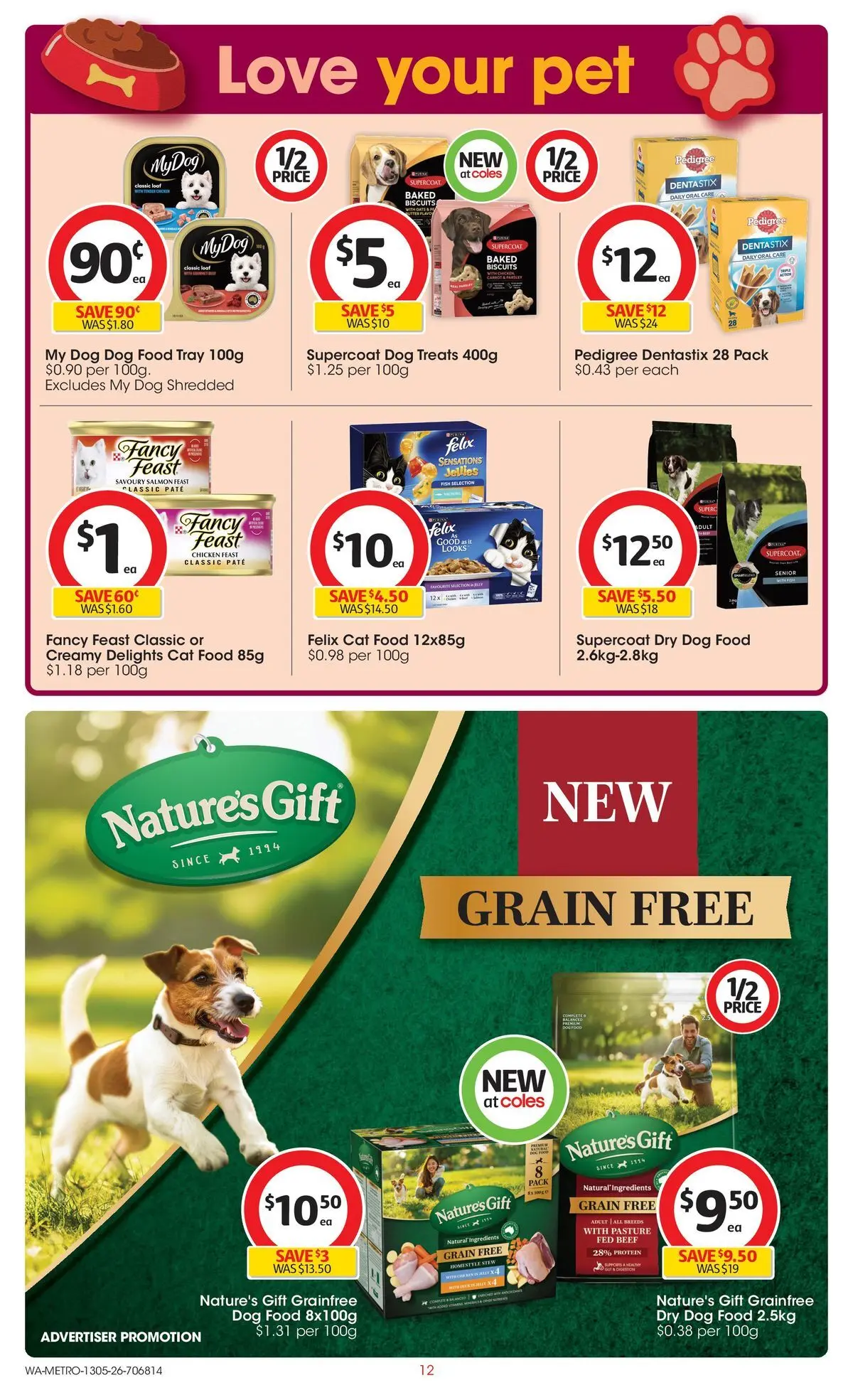 ﻿Coles catalogue valid from 13/05/2026 > Online Australia | Page: 12 | Products: Fish, Beef, Dog food, Salmon