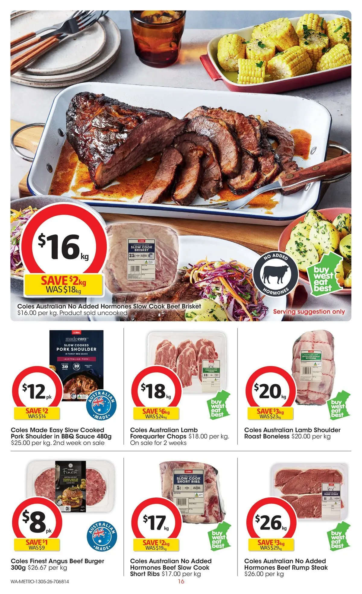 ﻿Coles catalogue valid from 13/05/2026 > Online Australia | Page: 16 | Products: Pork, Beef, Steak, Sauce