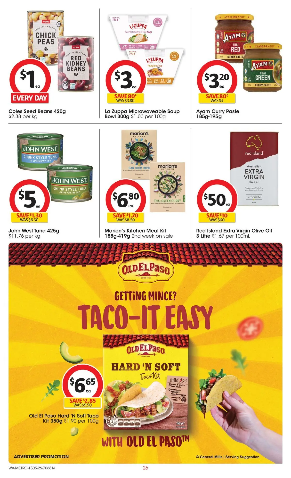 ﻿Coles catalogue valid from 13/05/2026 > Online Australia | Page: 26 | Products: Oil, Chicken, Salsa, Tuna