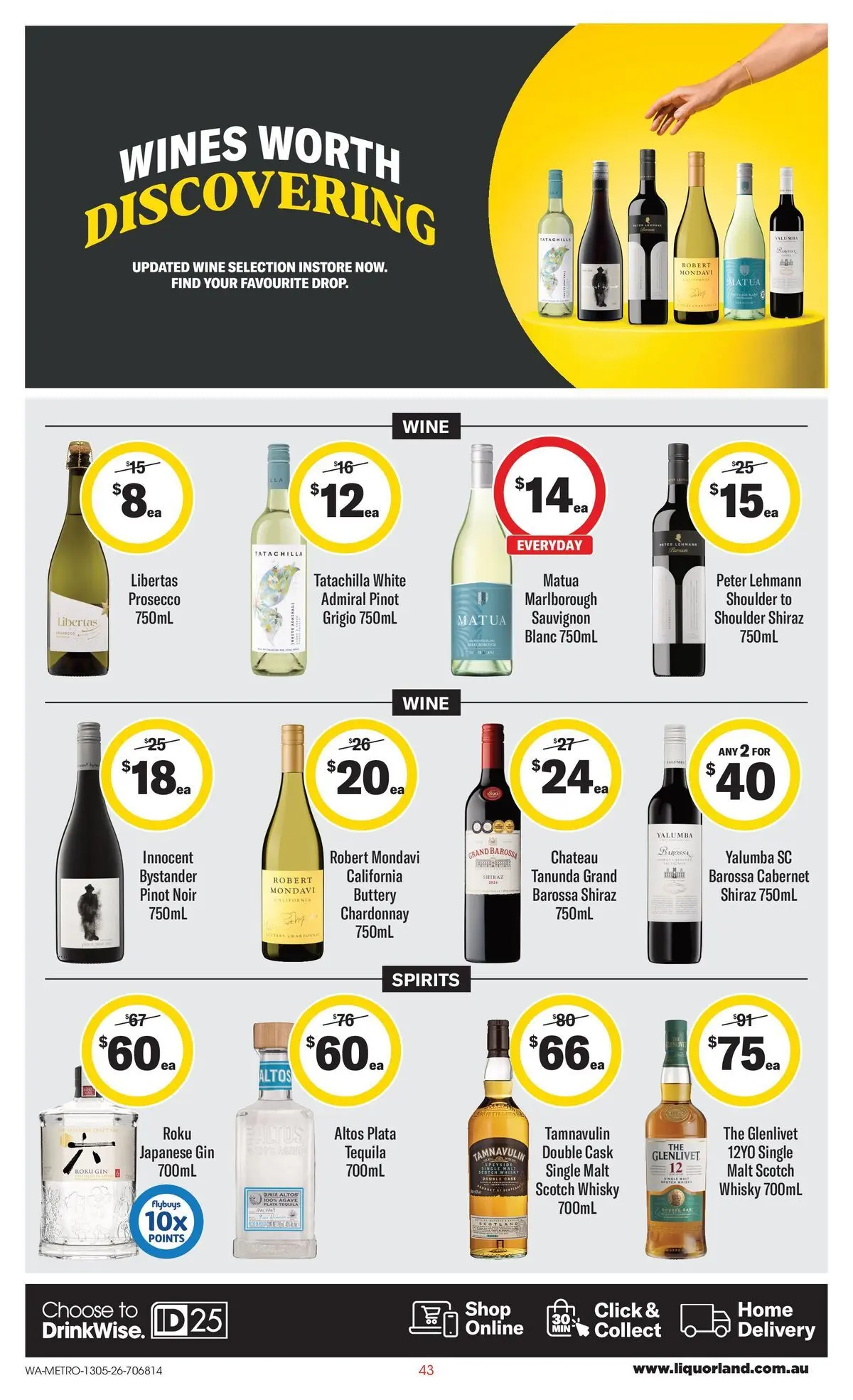 ﻿Coles catalogue valid from 13/05/2026 > Online Australia | Page: 43 | Products: Wine, Gin, Scotch, Case