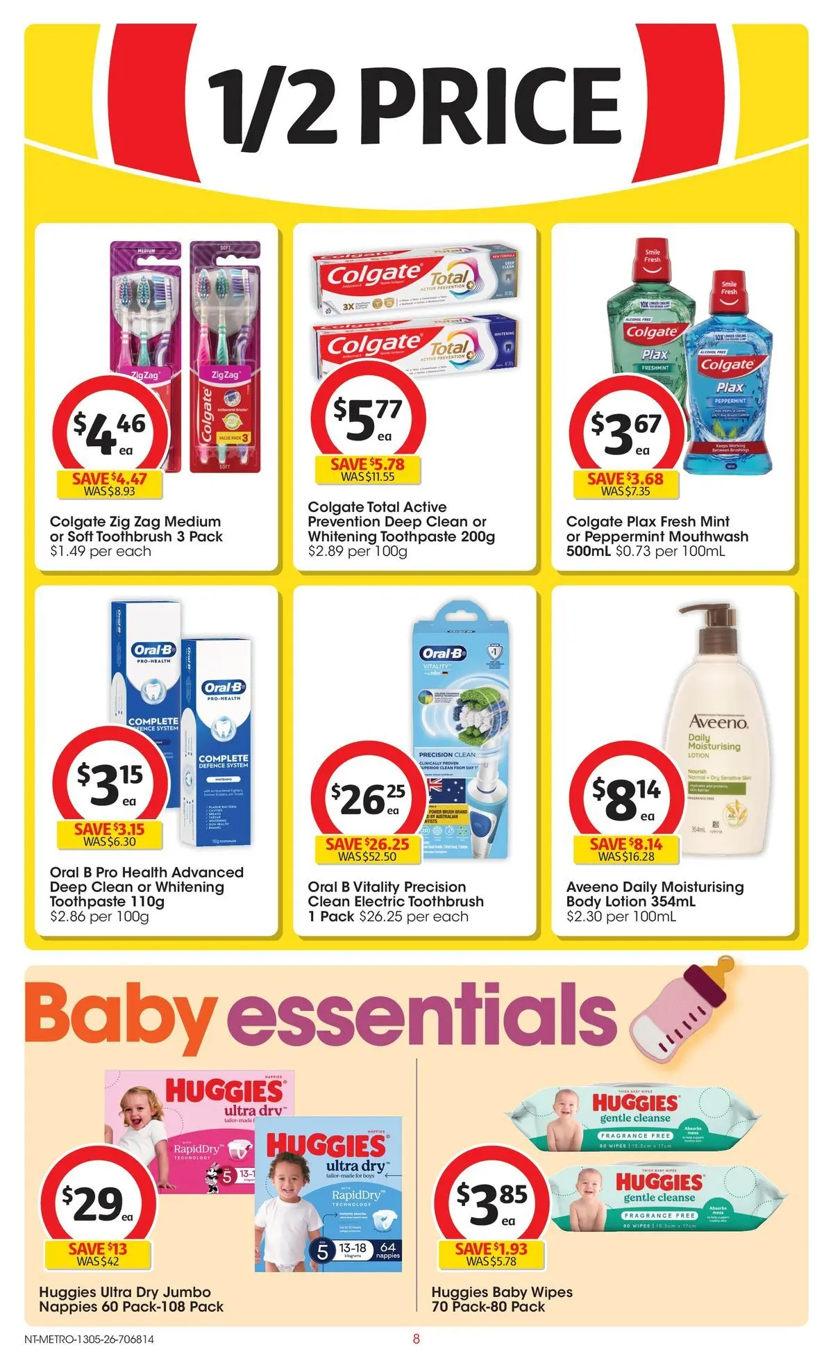 ﻿Coles catalogue valid from 13/05/2026 > Online Australia | Page: 8 | Products: Fragrance, Brush, Nappies, Electric toothbrush