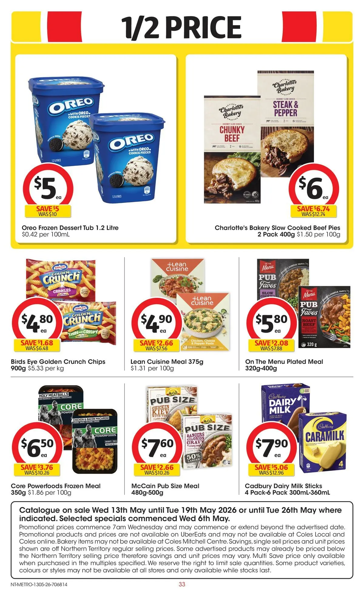 ﻿Coles catalogue valid from 13/05/2026 > Online Australia | Page: 33 | Products: Milk, Dairy, Chicken, Pasta