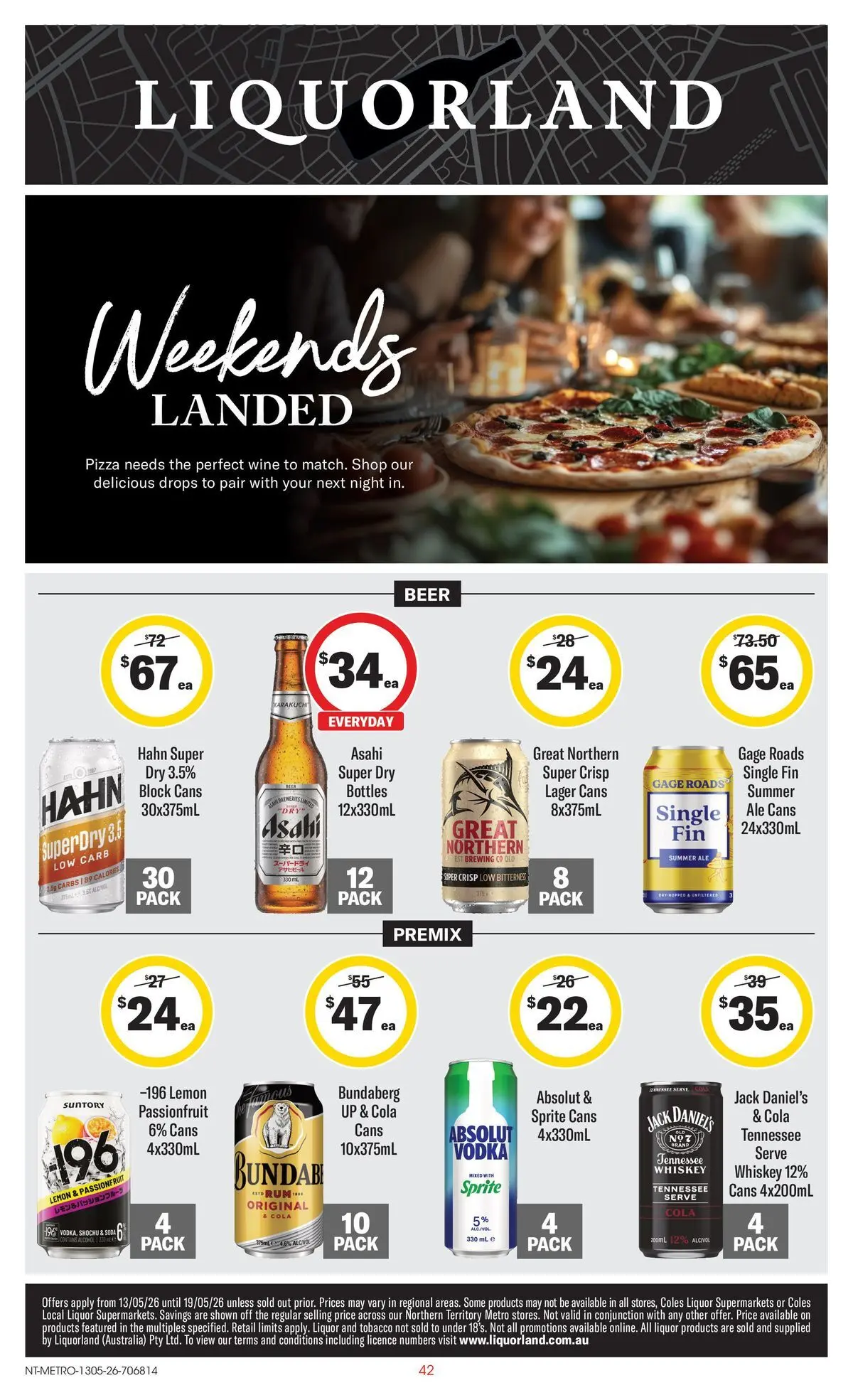 ﻿Coles catalogue valid from 13/05/2026 > Online Australia | Page: 42 | Products: Wine, Passionfruit, Vodka, Whiskey