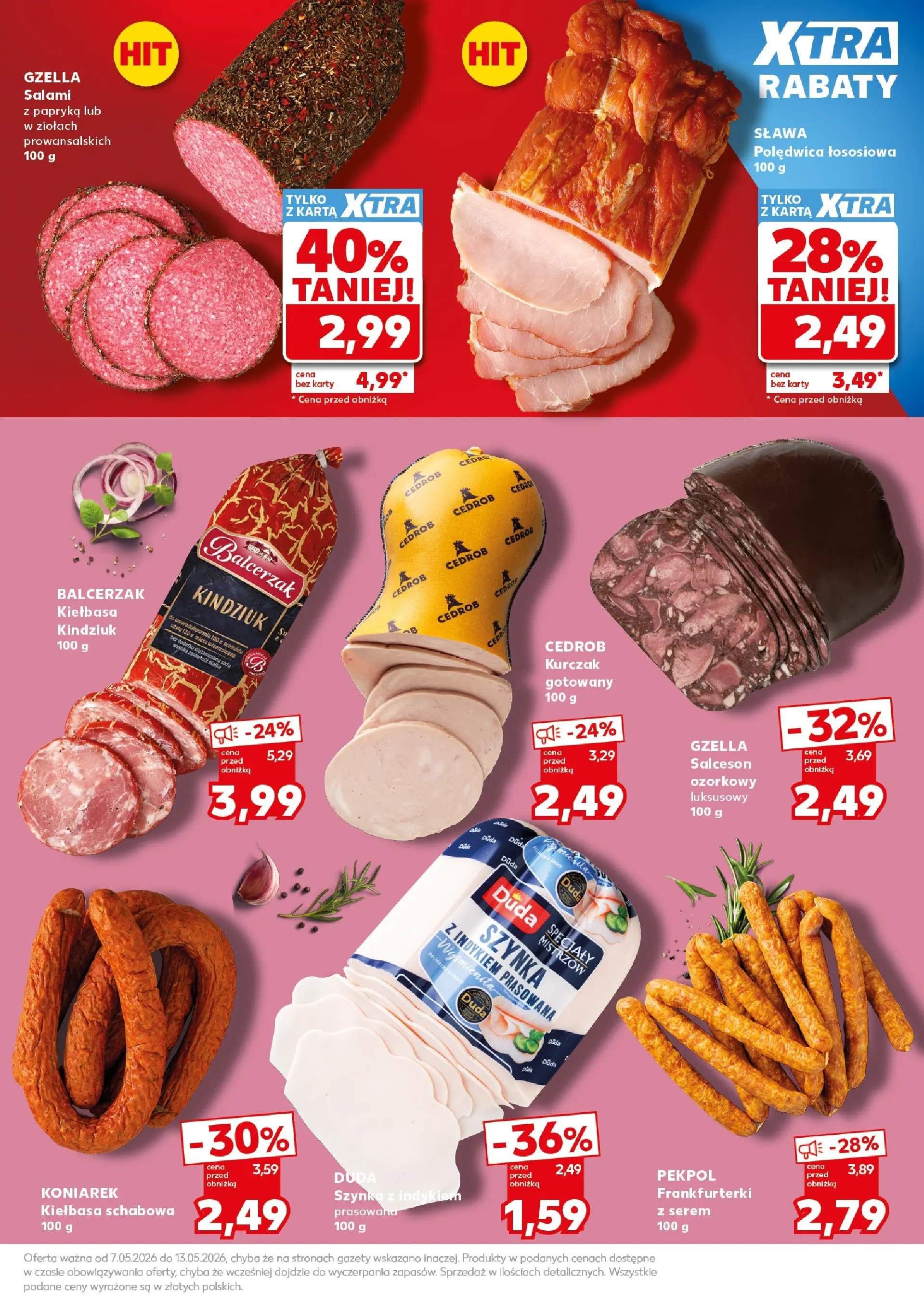 Kaufland gazetka - Super Sobota od 09.05.2026 - od jutra PDF | Strona: 17 | Produkty: Kiełbasa, Karta, Szynka, Kindziuk