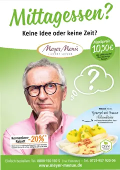 Angebote - Meyer Menü: Mittagszeit ab 10.05.2026 gültig