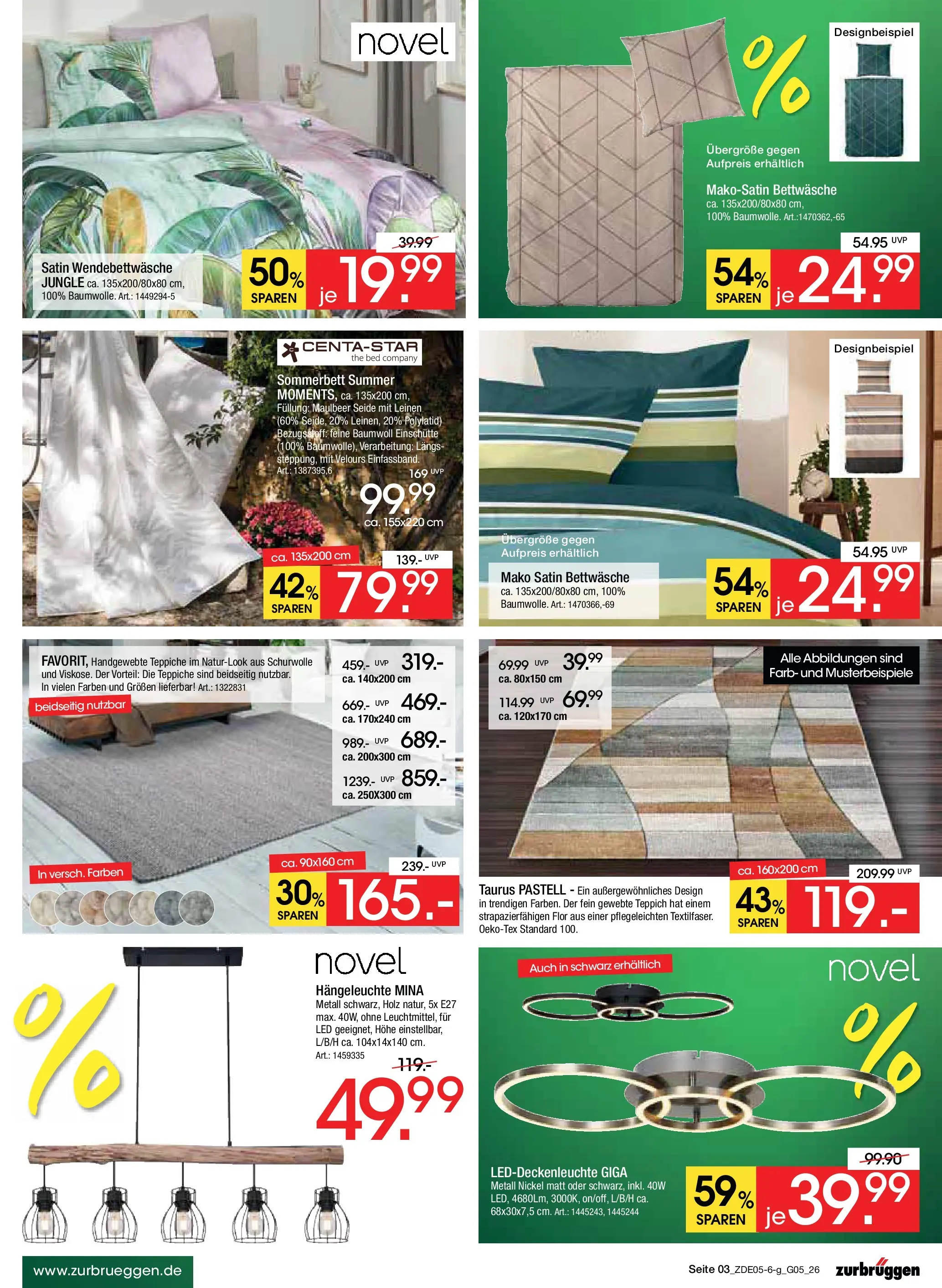 Zurbrüggen - Zurbrüggen: MaiDays Shopping (ab 08.05.2026) zum Blättern | Seite: 3 | Produkte: Bettwäsche, Teppich