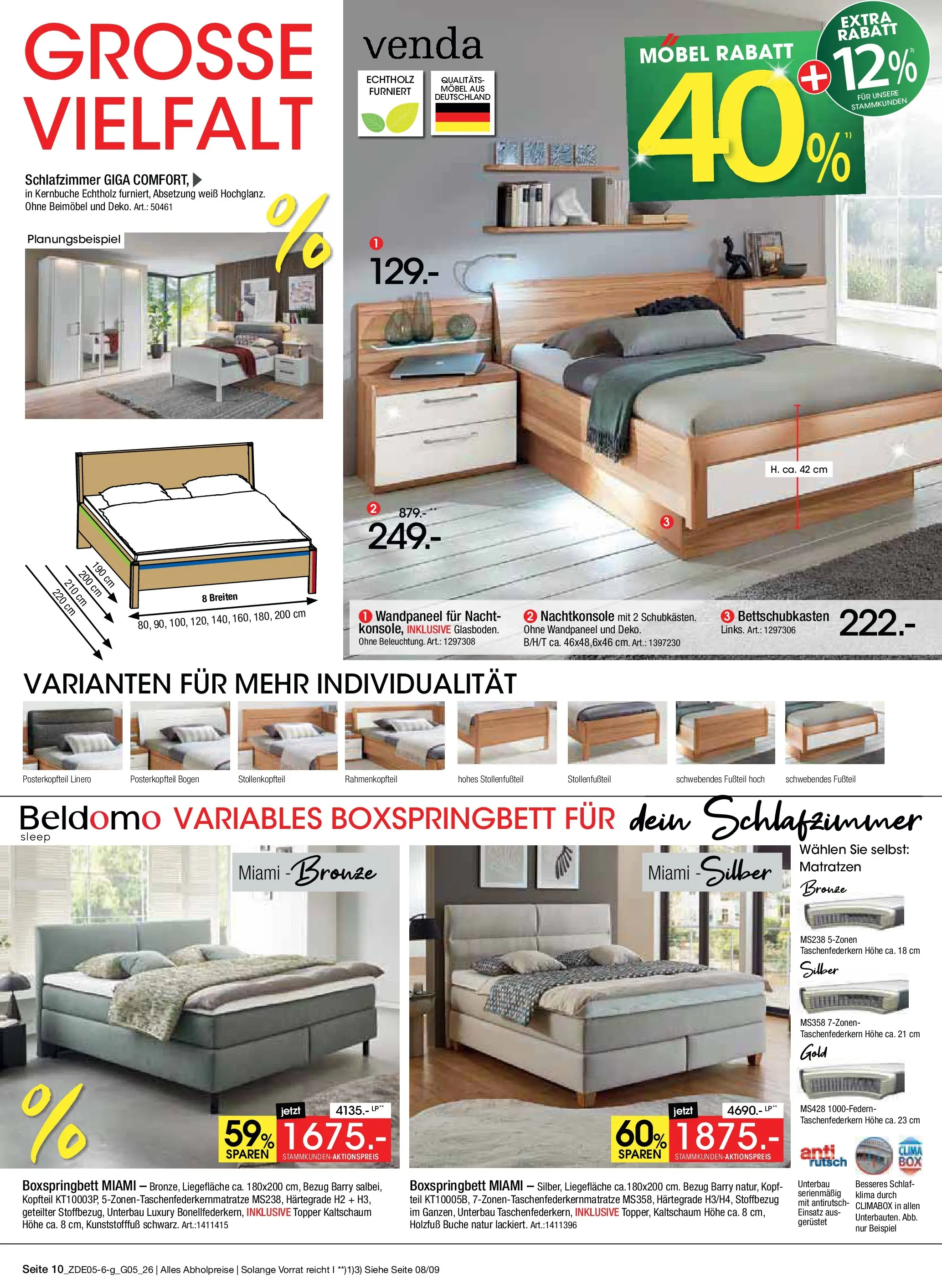 Zurbrüggen - Zurbrüggen: MaiDays Shopping (ab 08.05.2026) zum Blättern | Seite: 10 | Produkte: Boxspringbett, Topper