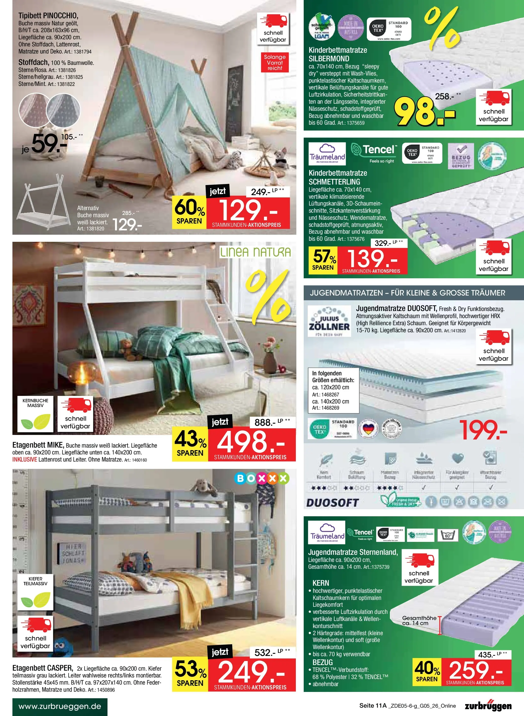 Zurbrüggen - Zurbrüggen: MaiDays Shopping (ab 08.05.2026) zum Blättern | Seite: 13 | Produkte: Matratze, Lattenrost